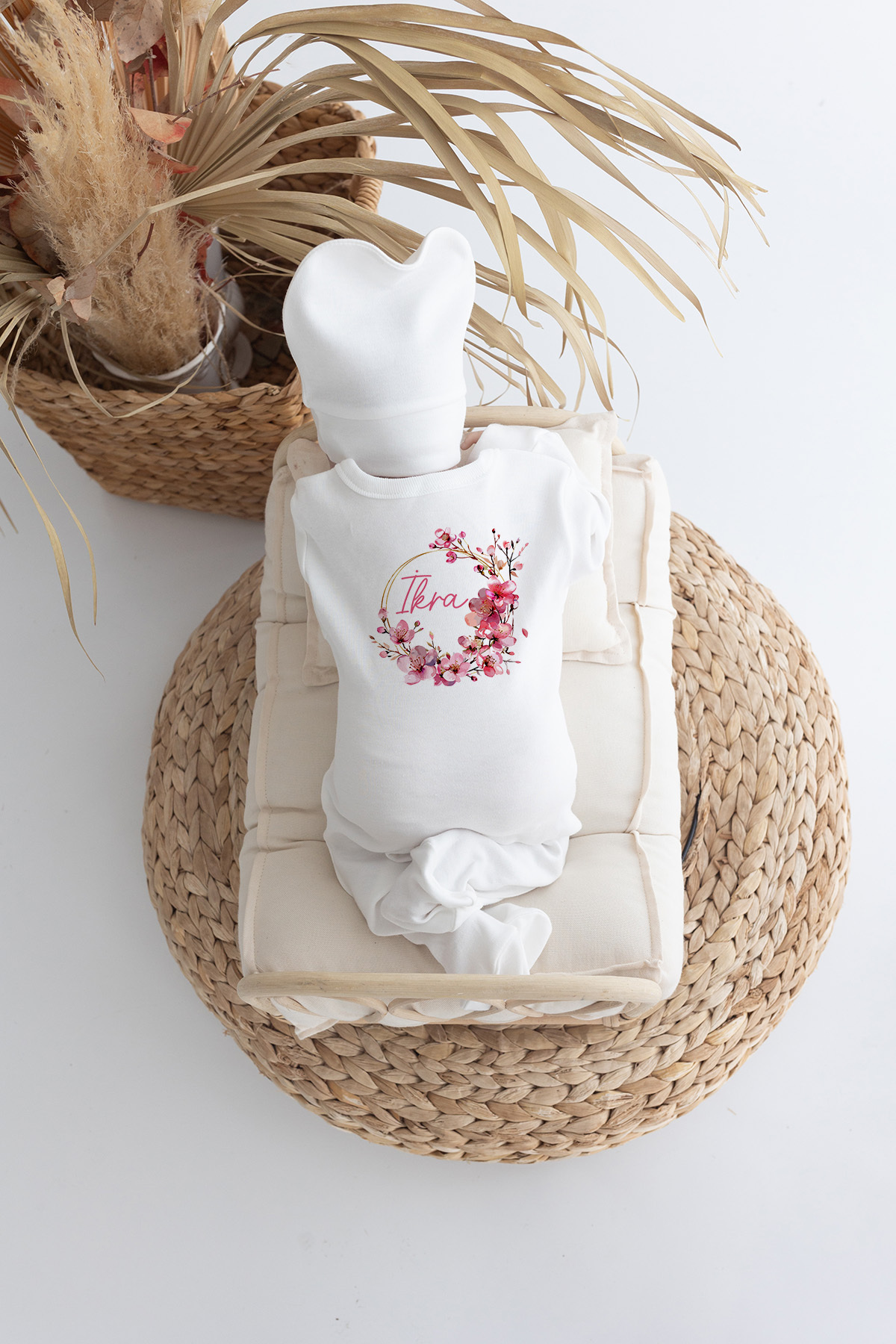 Bebe wini %100 Pamuk Baskılı 11’li İsimli Hastane Çıkışı MN69-ÇİÇEK ORKİDE fotoğrafı 3 (önizleme)