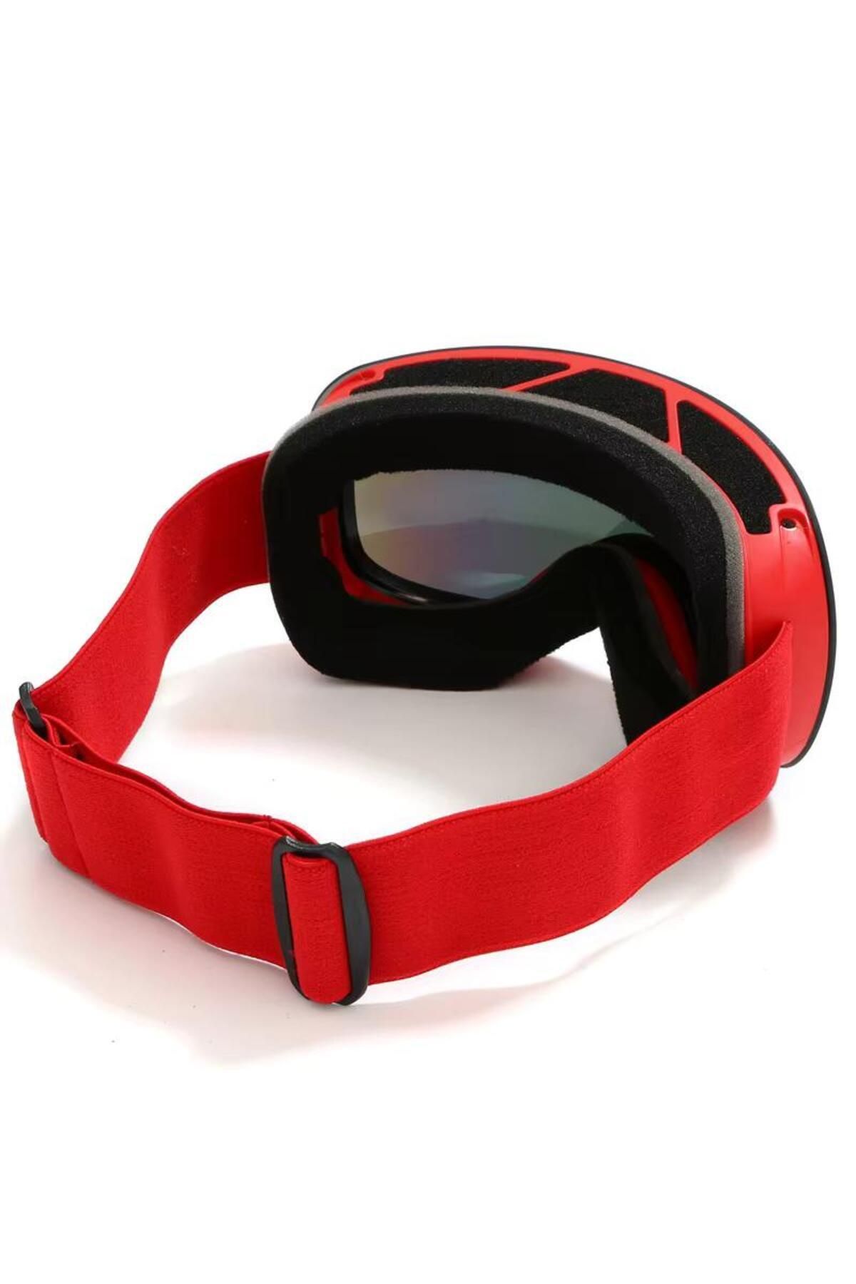 easy idea-Uv400 Protected Anti-fog Double Layer Orange Lens Snowboard Ski Goggles 4
