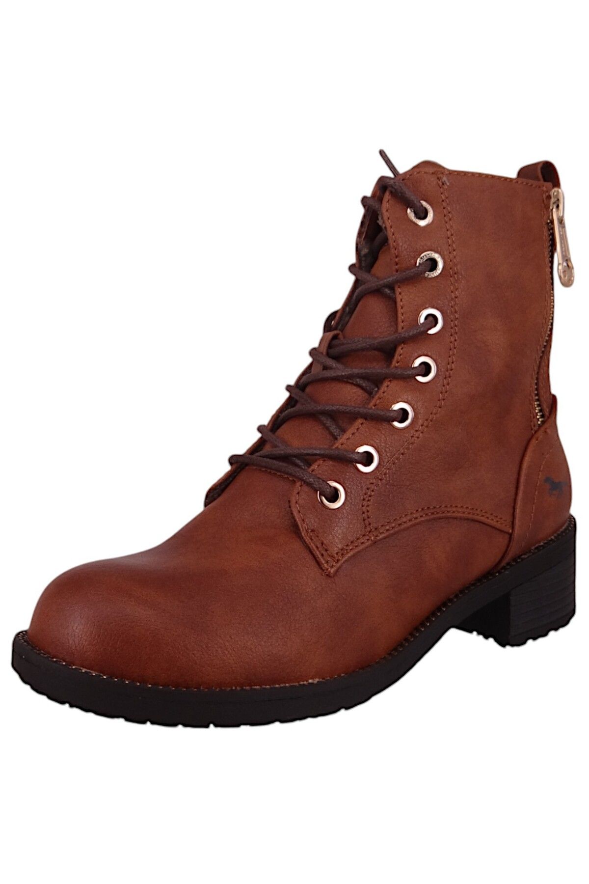 Mustang-Stiefelette - Braun - Blockabsatz 1