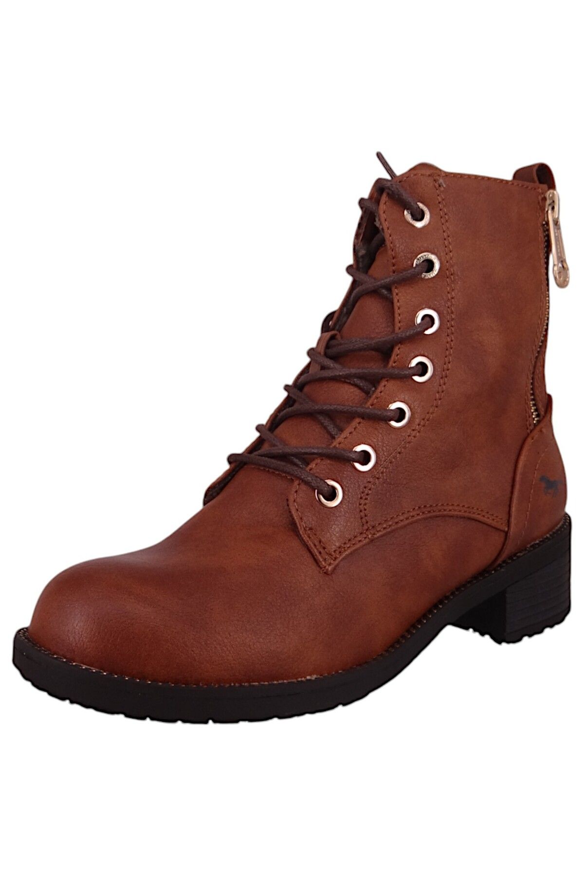 Mustang-Stiefelette - Braun - Blockabsatz 2