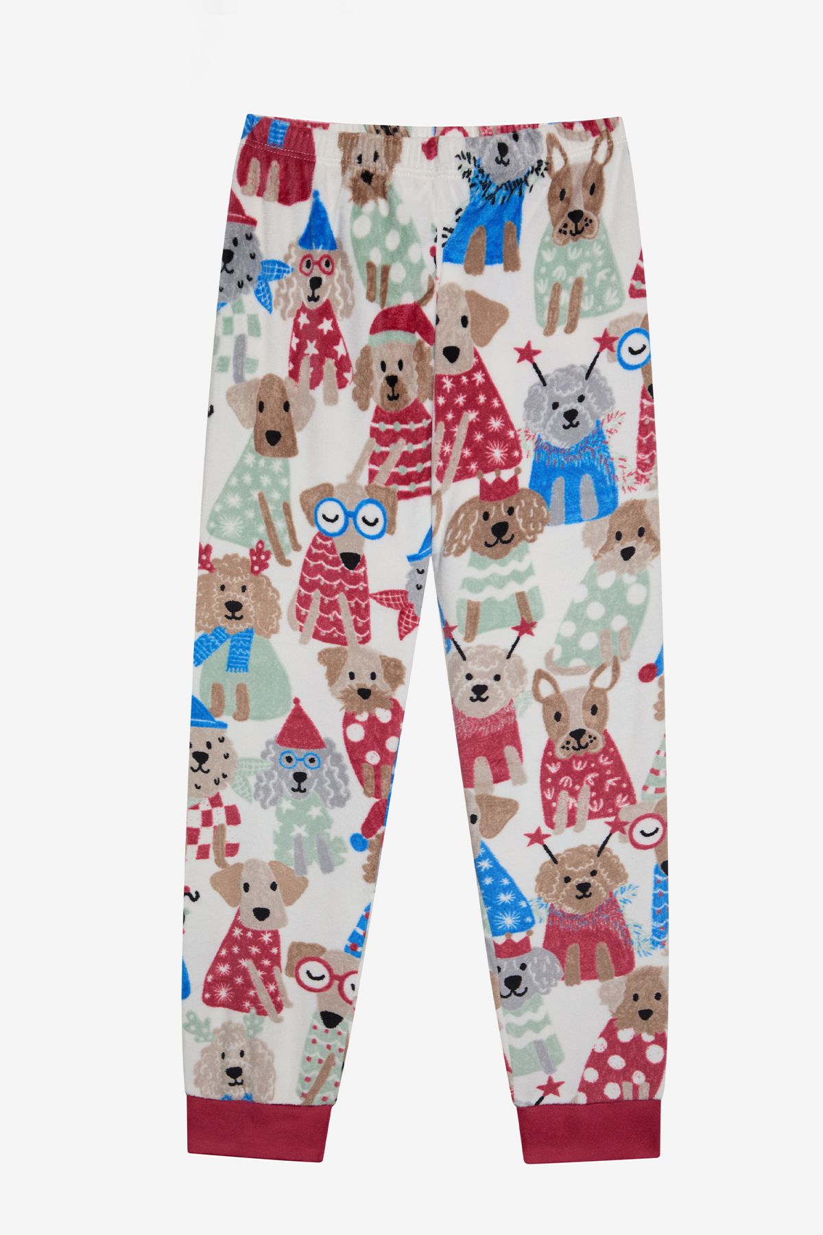 Penti-Unisex Kids Party Dog Off White Pajamas Set 3