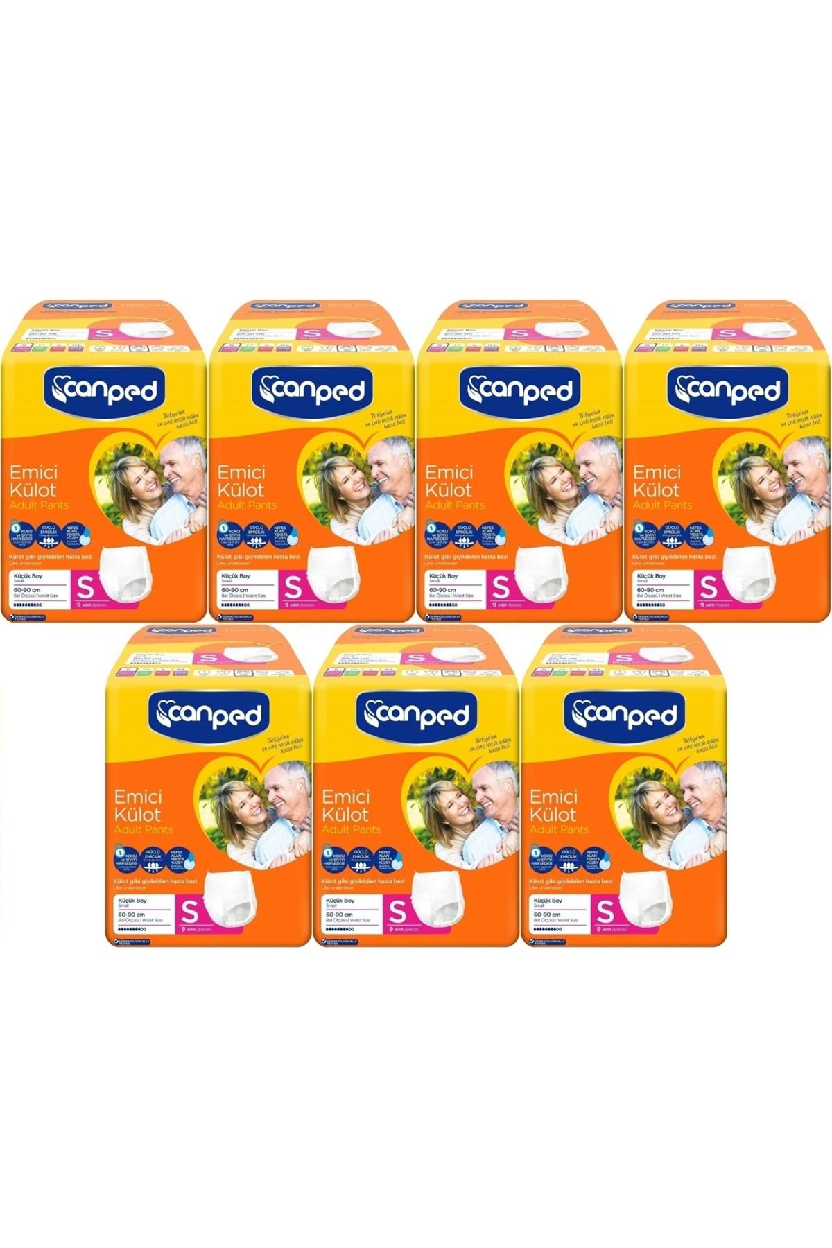 Canped Emici Külot Hasta Bezi S-Küçük Small 63 Adet (7PK*9)