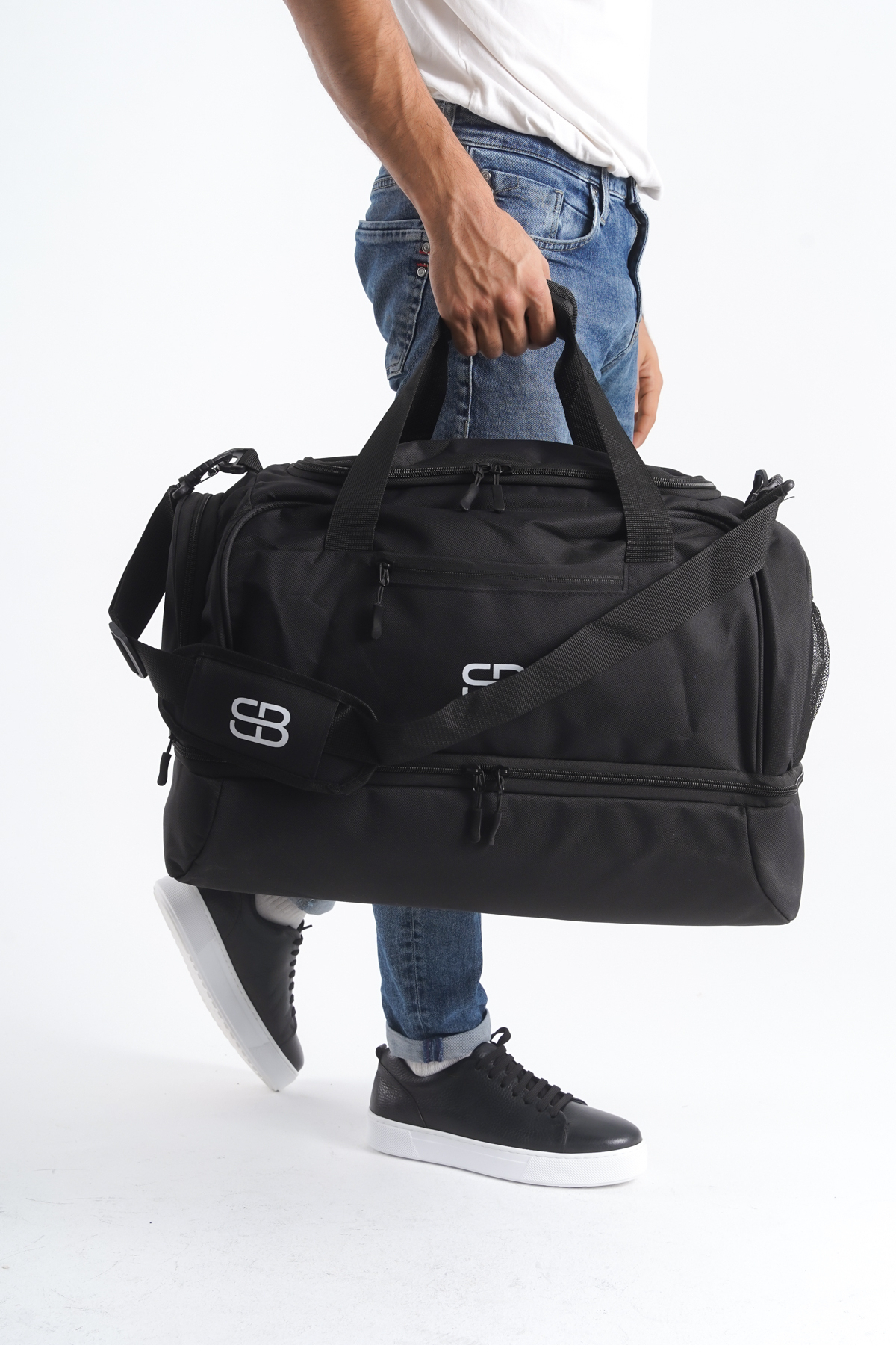 DELSOLERA  Ayakkabı Gözlü Orta Boy Unisex Kumaş Spor Günlük Fitness Ve Seyahat Çantası - Görsel 8