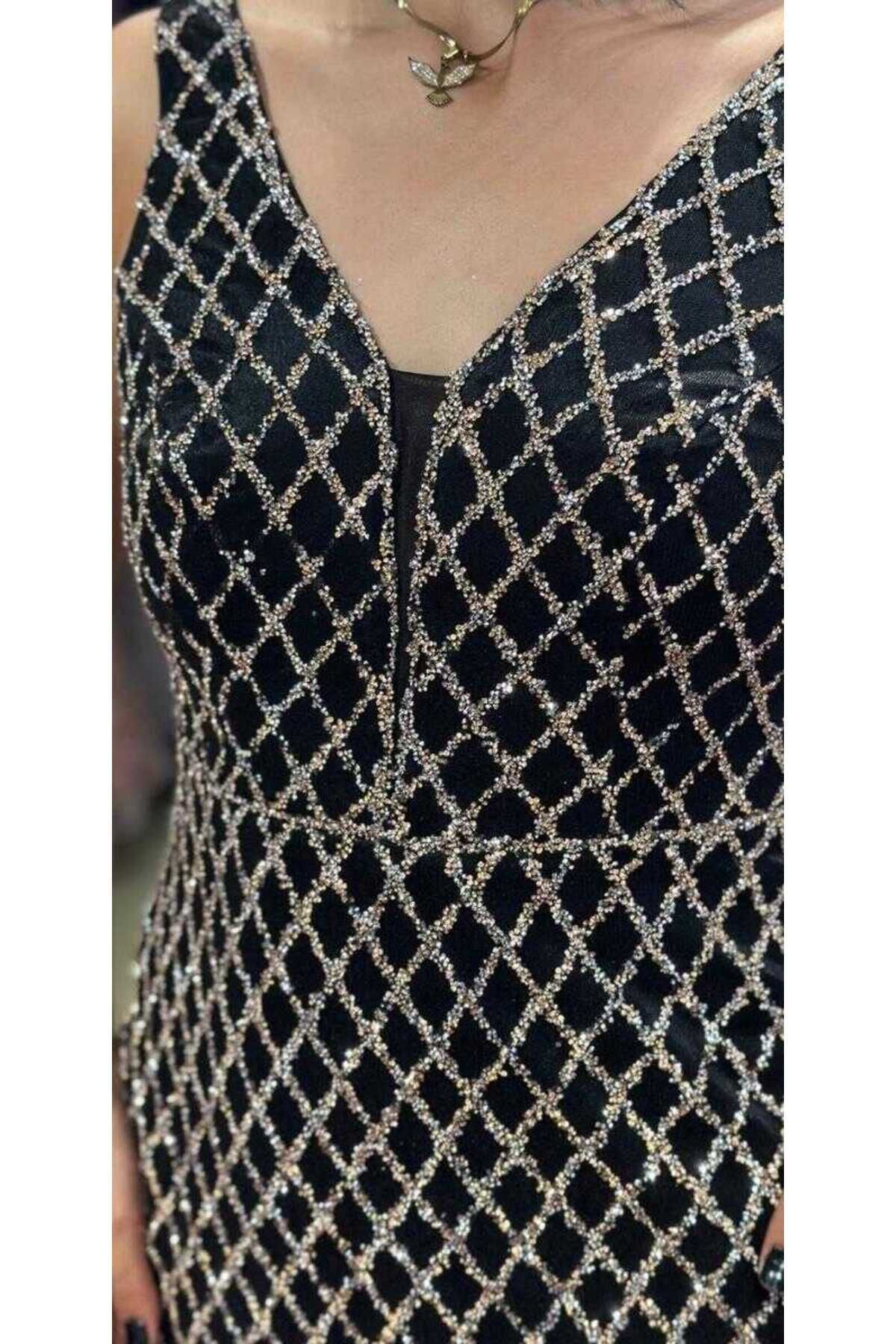 Abiyeniall-Rochie de seară lungă, argintie, cu bretele groase, cu tăietură dreaptă, 7587 4