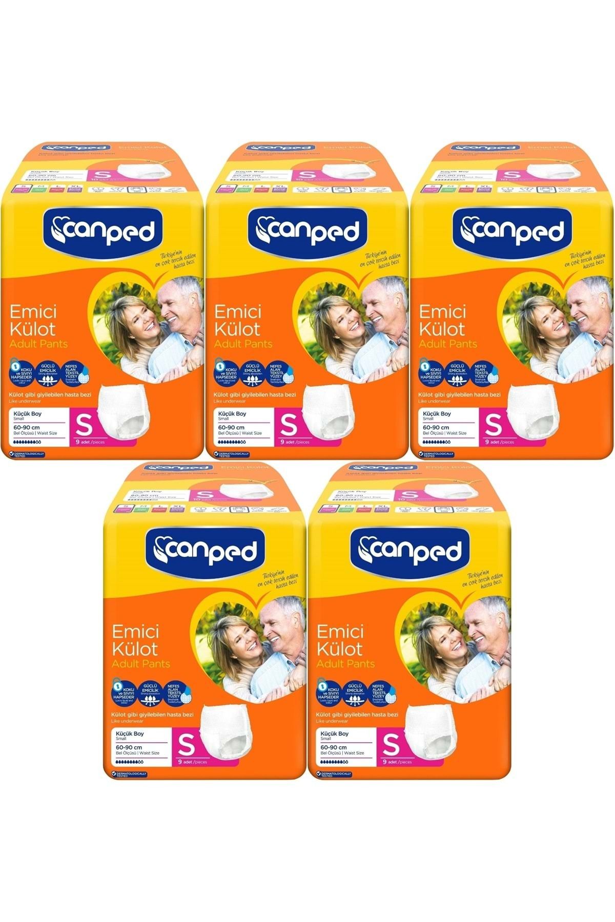 Canped Emici Külot Hasta Bezi S-Küçük Small 45 Adet (5PK*9)