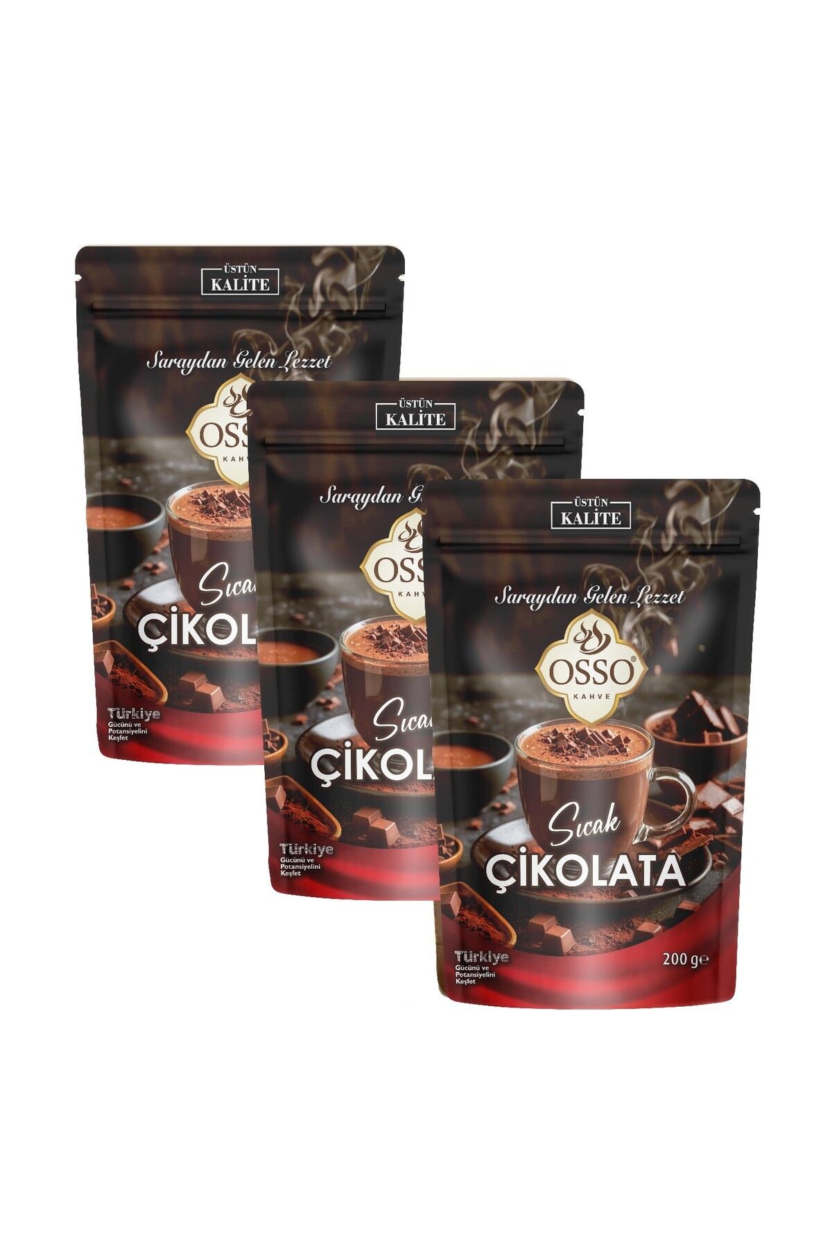 OSSO KAHVE OSSO SICAK ÇİKOLATA 3 x 200 gr