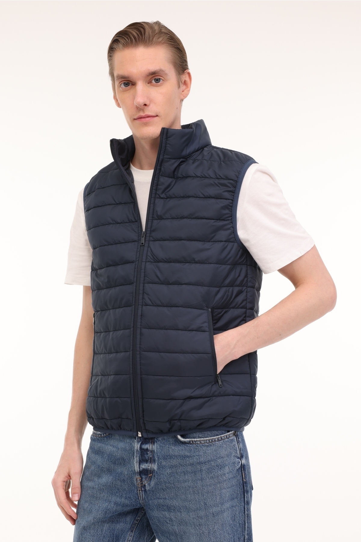 کینتکس جلیقه مردانه سرمه‌ای ML KING 4TY001 4PR