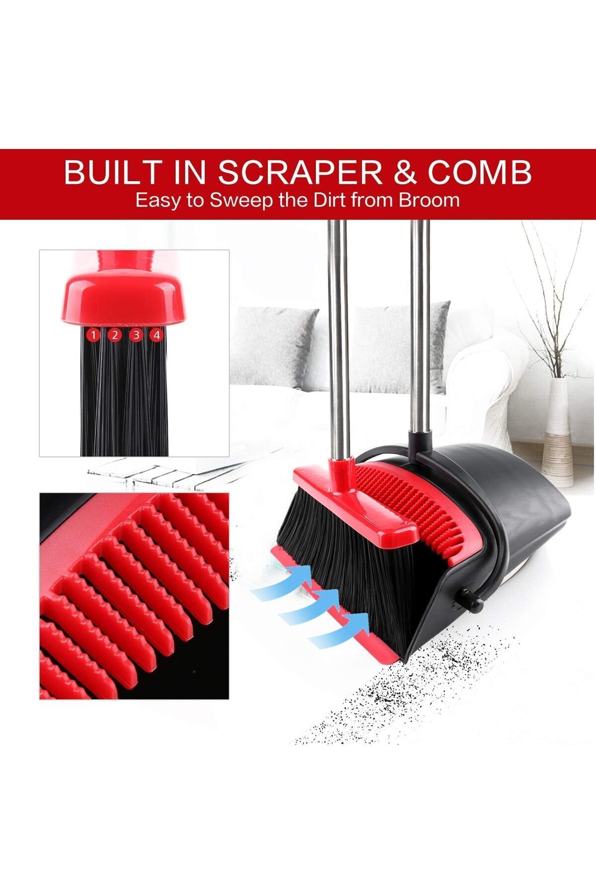 Taimi-Broom Mop with Dustpan Combo Set 3