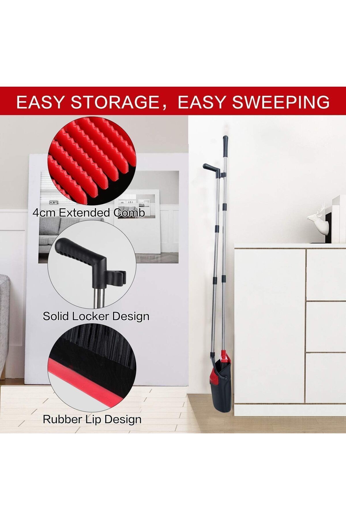 Taimi-Broom Mop with Dustpan Combo Set 4