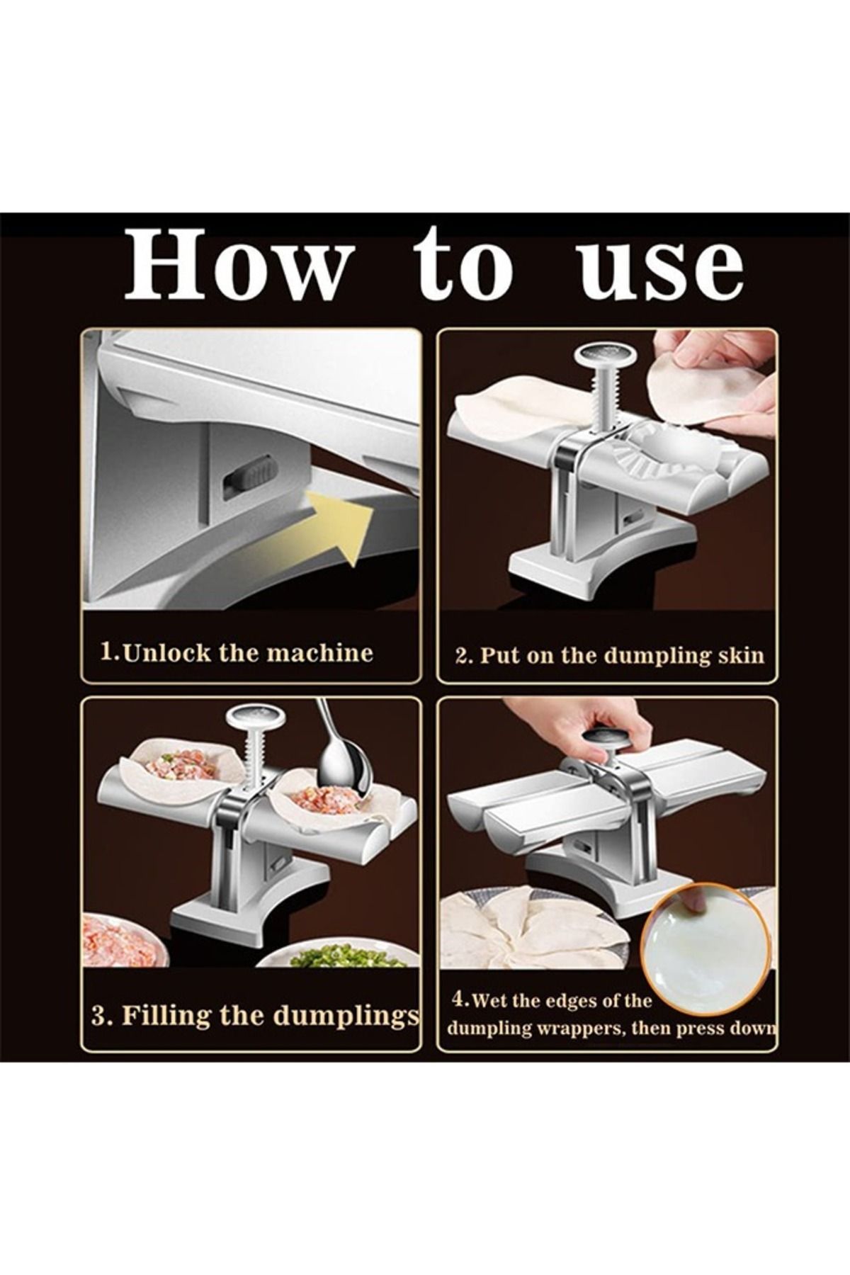 Taimi-Automatic Dumpling Maker Mould Machine Household Dumpling Maker Press Double Head 5