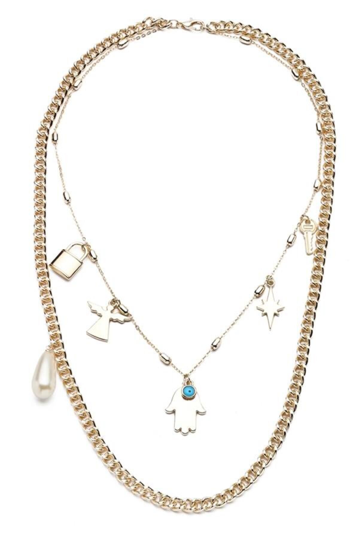 Modex-Gold Yellow Double Necklace - Multi-Figured 2