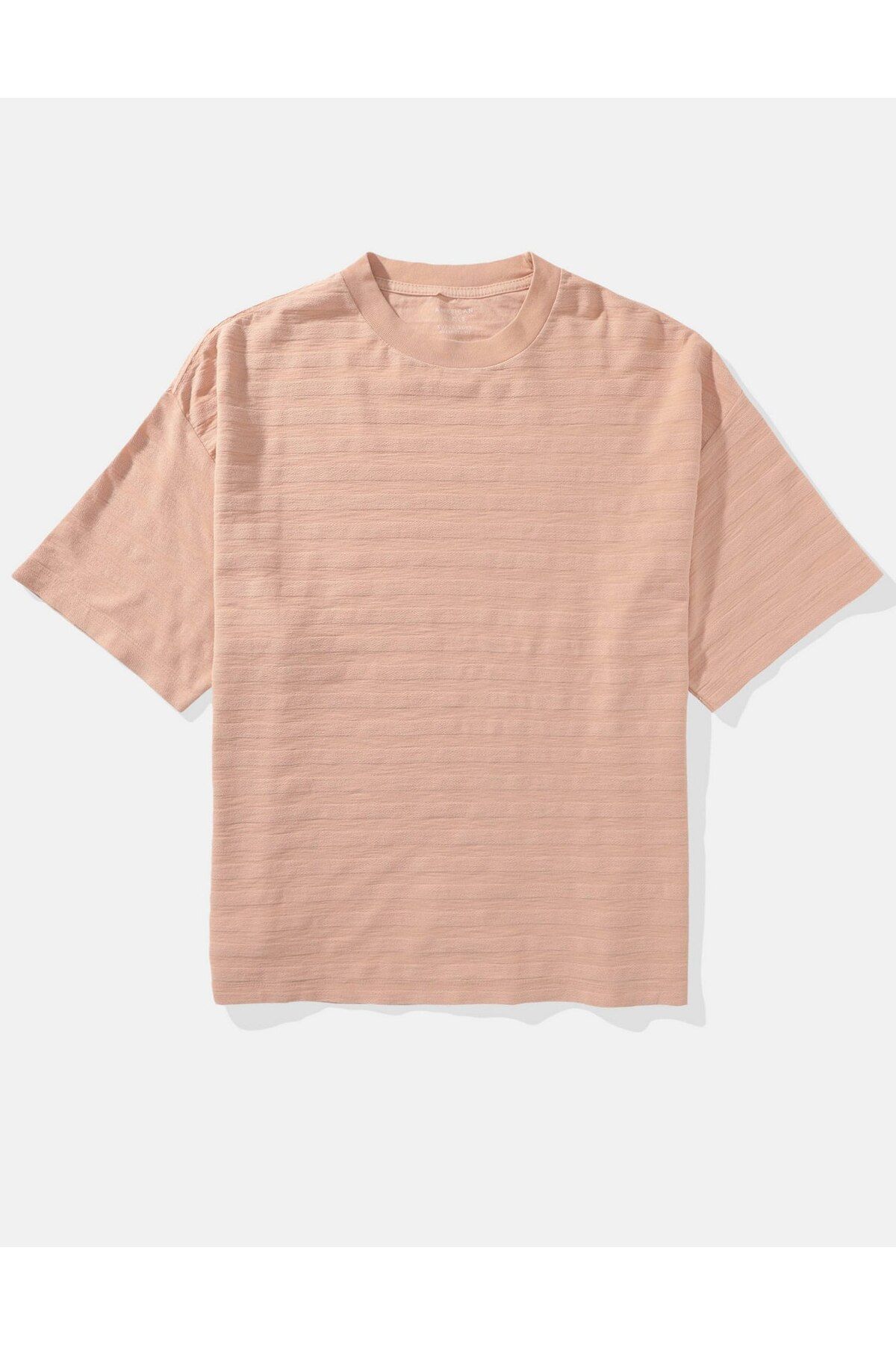 AMERICAN EAGLE-AE Textured Striped Oversized T-Shirt 3