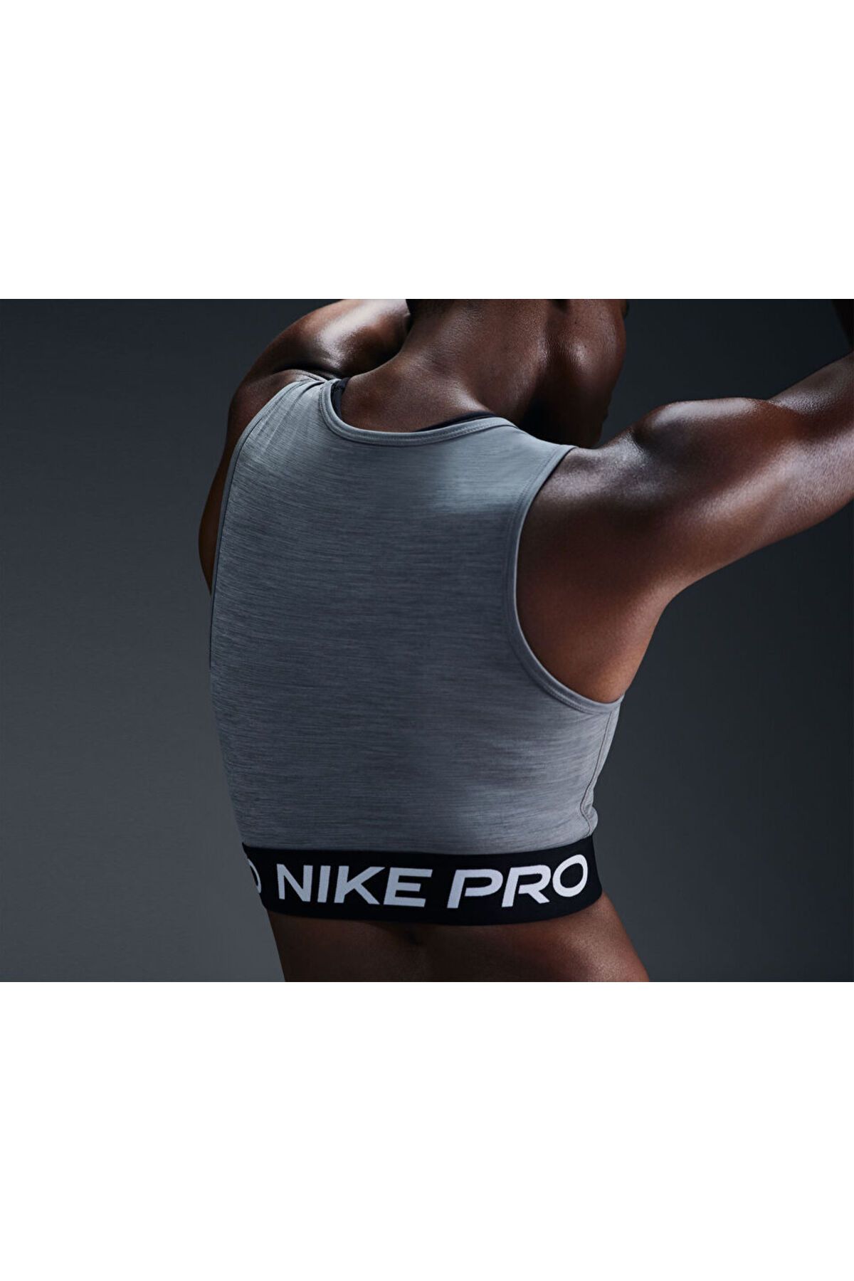 Nike-Pro Fz3615-084 Gray Women's Sports Undershirt 6