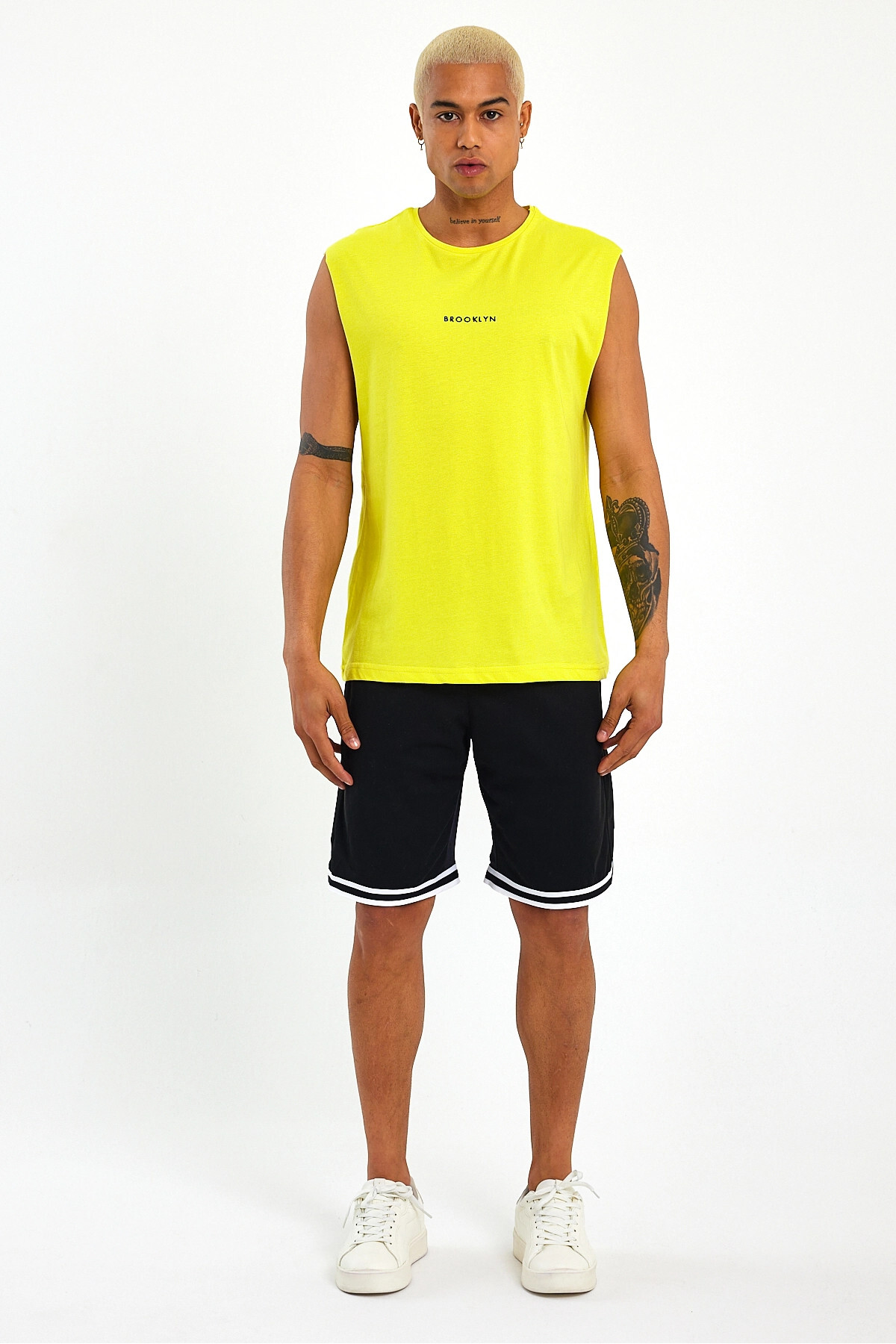 Superlife Men's Crew Neck Regular Fit Brooklyn Printed T-Shirt SPR22TS122