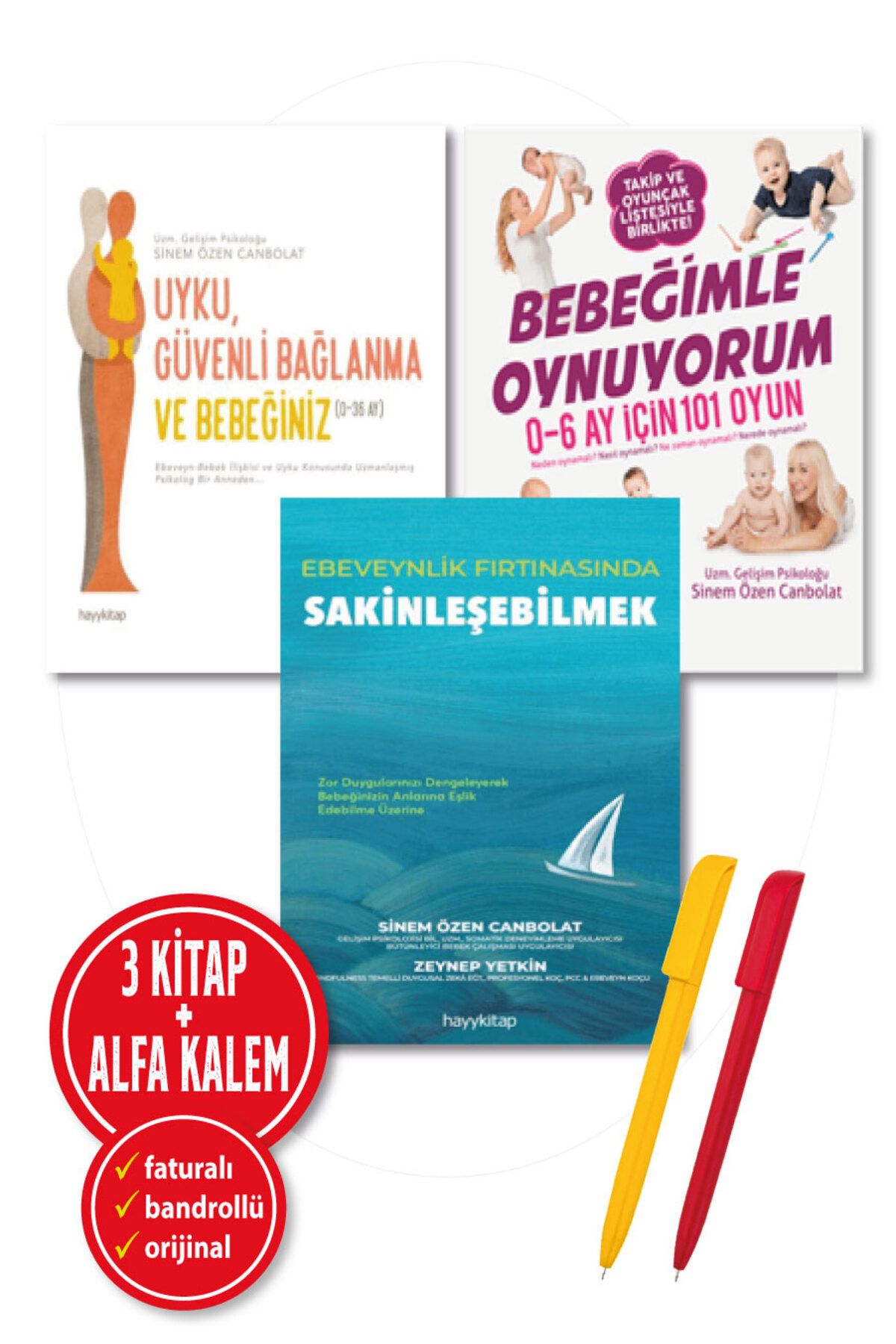 hayykitap Sinem Özen Canbolat 3 Kitap Set Ebeveynlik Sakinleşebilmek+Bebeğimle Oynuyorum(YENİ)Aile ve Çocuk