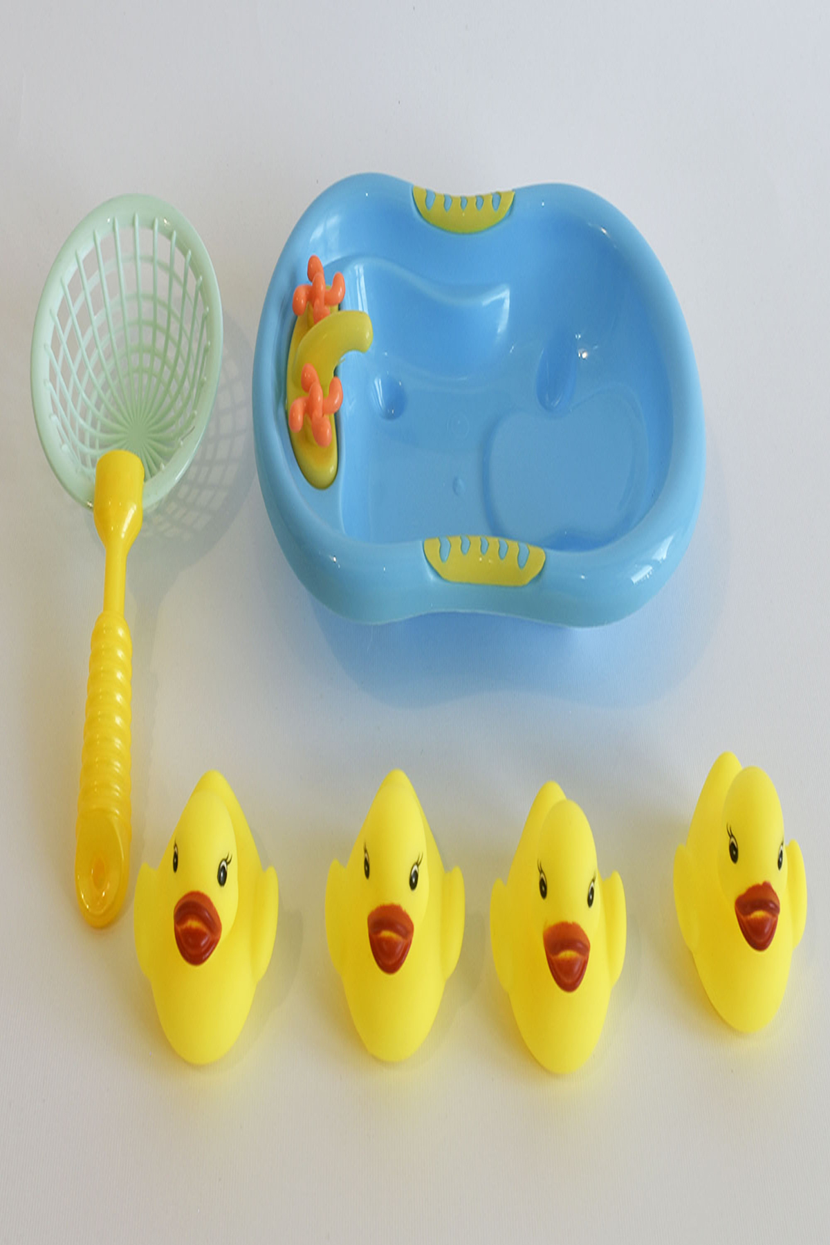 Hyd Bebeklerin Banyo Arkadaşı Küvetli Sepetli Vinil Ördek Ailesi Banyo Oyuncağı Su Oyuncakları fotoğrafı 4 (önizleme)