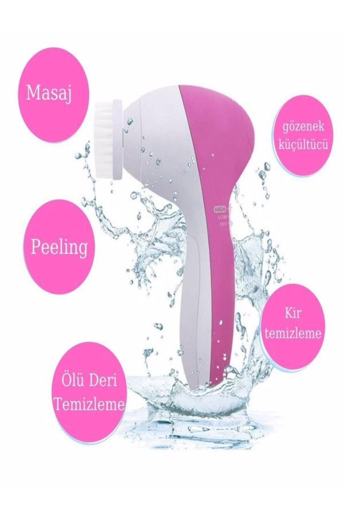 Byanes 5 In 1 Pilli Yüz Cilt Temizleme Cihazı ,siyah Nokta Masaj Ve Peeling Fırça Seti — رنگارنگ knds1128