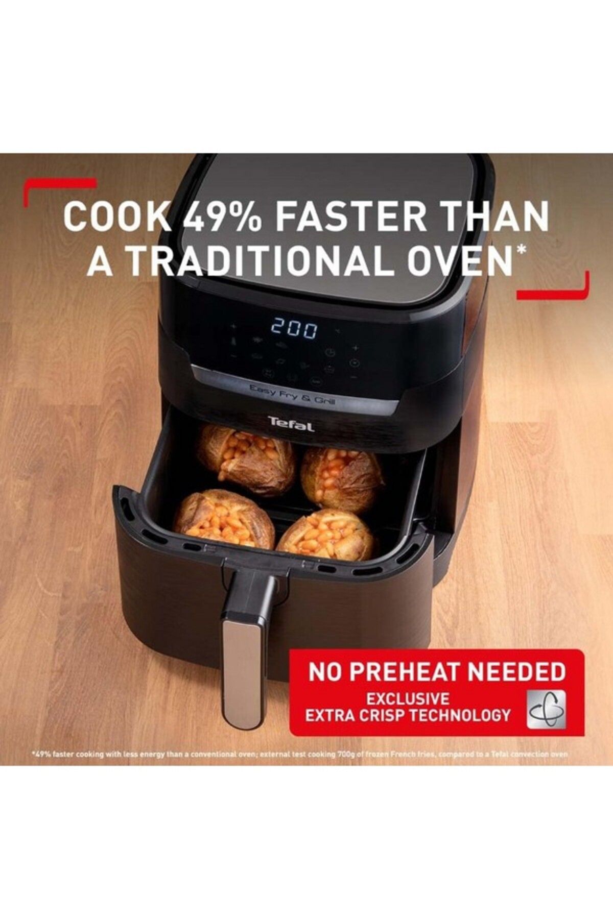 TEFAL-مقلاة هوائية رقمية وشواية سعة 4.2 لتر - ضمان لمدة عامين 2