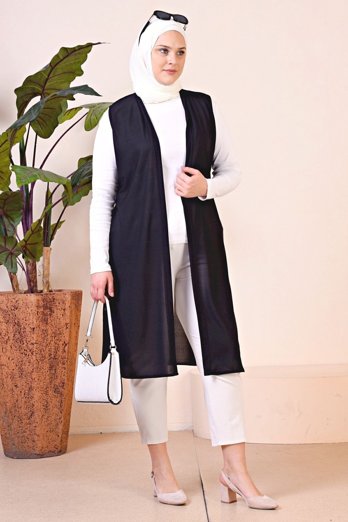 Ferace-Large Size Long Vest - Women's All Seasons 5