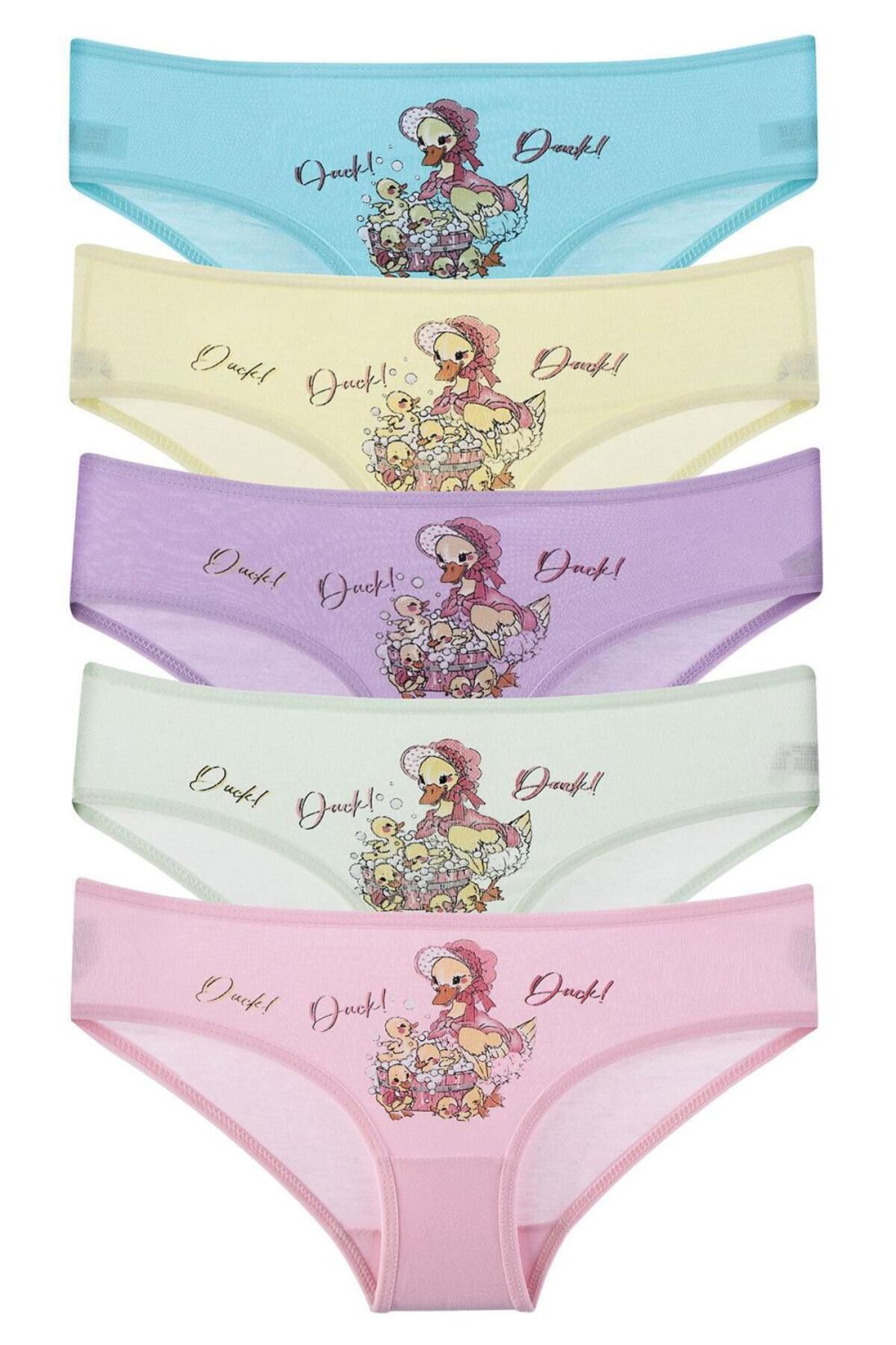 Nicoletta-Girl's Panties 5 Pack Cotton Lycra MIXCOLOR 1