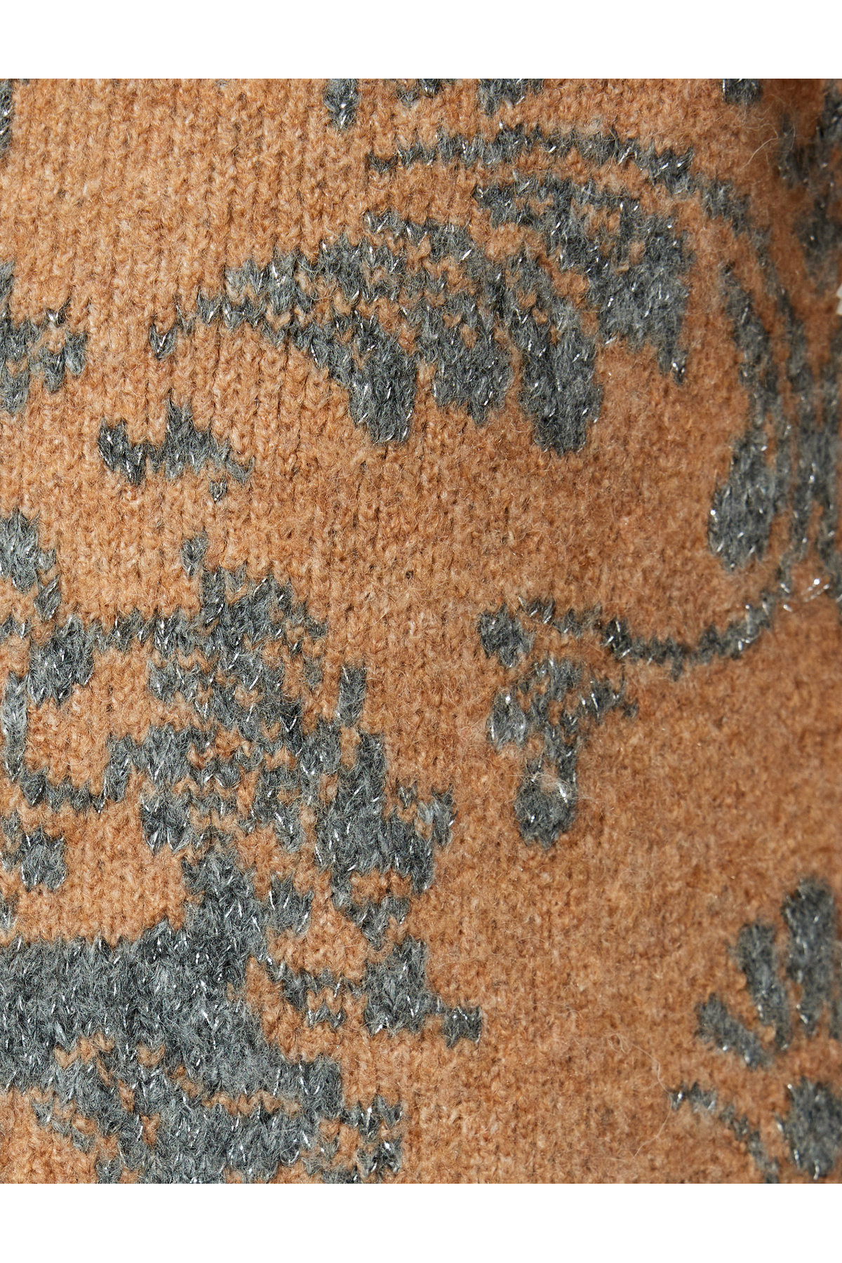 Koton  X Şahika Ercümen - Parıltılı Floral Desenli Taşlı Düğme Detaylı Uzun Kollu Bisiklet Yaka - Görsel 6