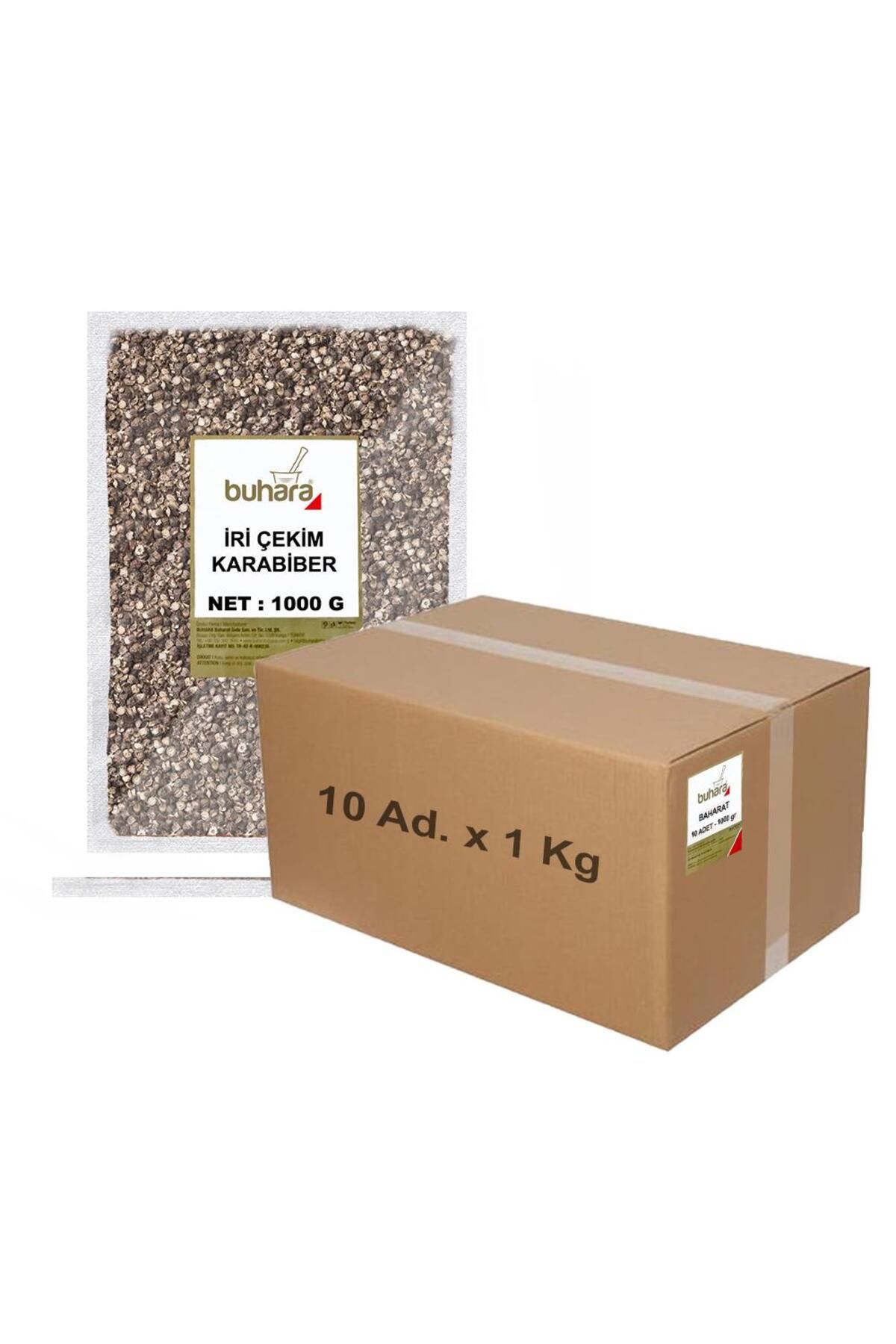 Buhara TOPTAN KARABİBER KIRIK İRİ ÇEKİM 1 KG x 10 Ad - 10 KG