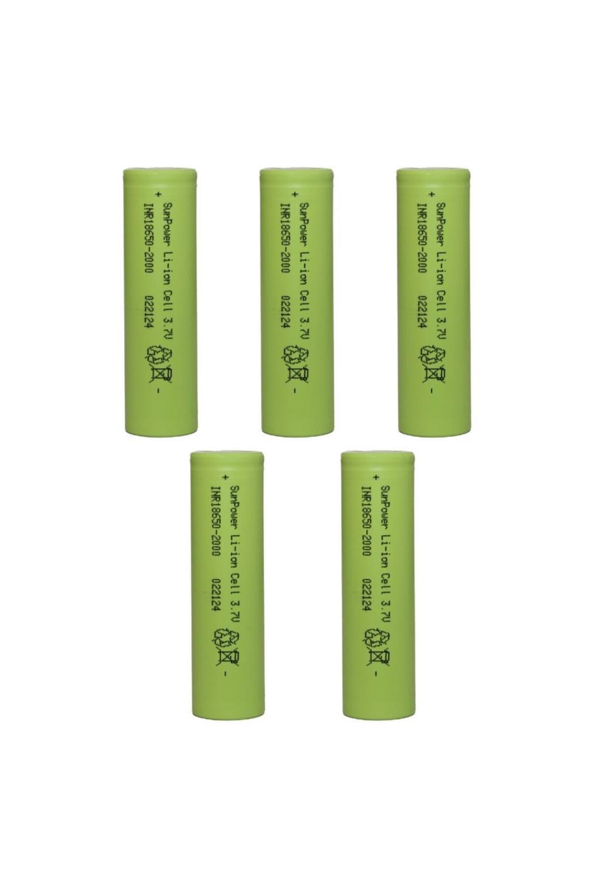 Sunpower Li-İon 18650 3.7V 2000 Mah Şarjlı Pil 5'Li - Fiyatı