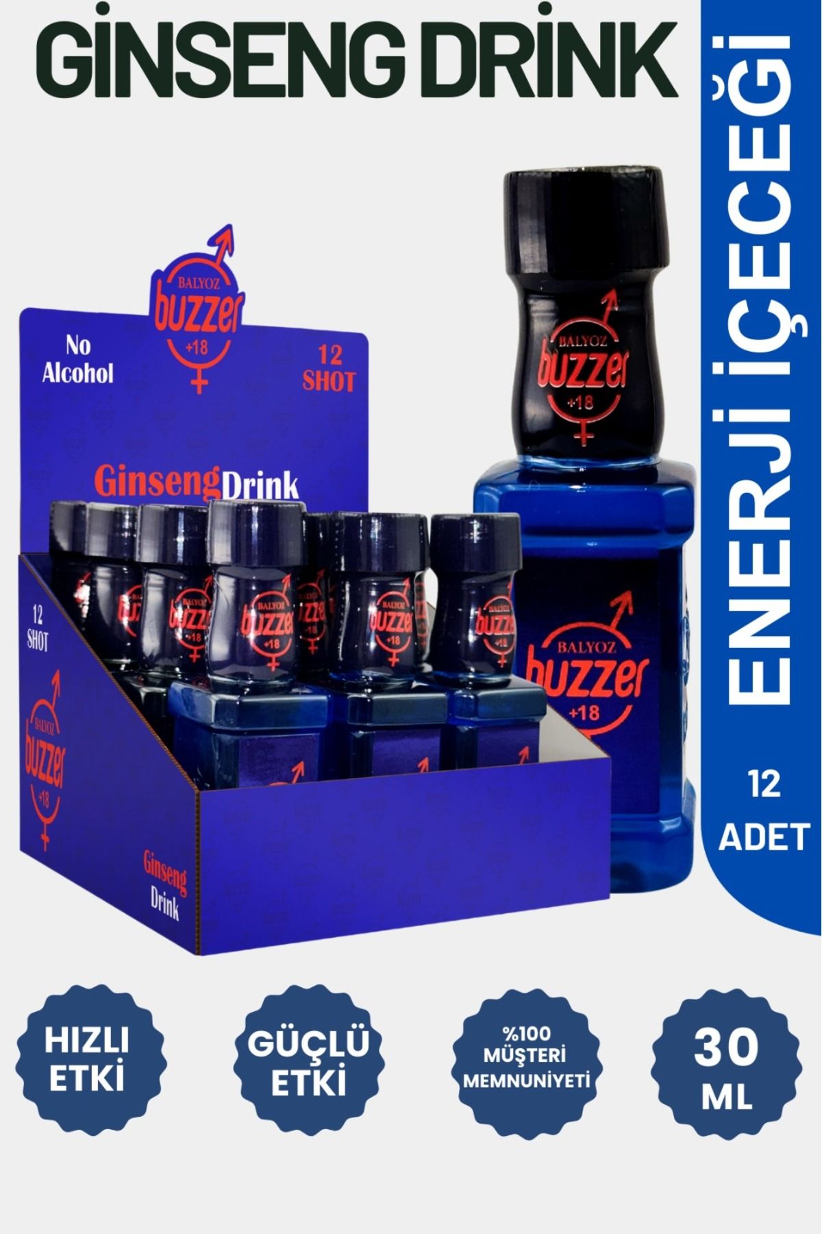 BİOVELLA Enerji İçeceği Ginseng Drink Shot 12`li