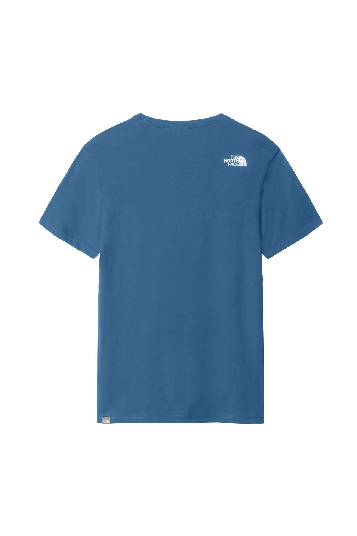 تی شرت آبی مردانه S/s هرگز از کاوش کردن دست نکشید - Eu Blue The North Face