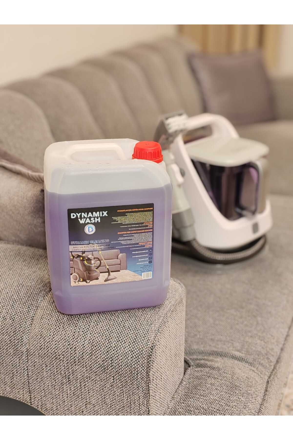 dynamix wash Halı Yıkama Makinesi Şampuanı 5 kg Köpük Ayarlı Halı Şampuanı, Lavanta Bahçesi