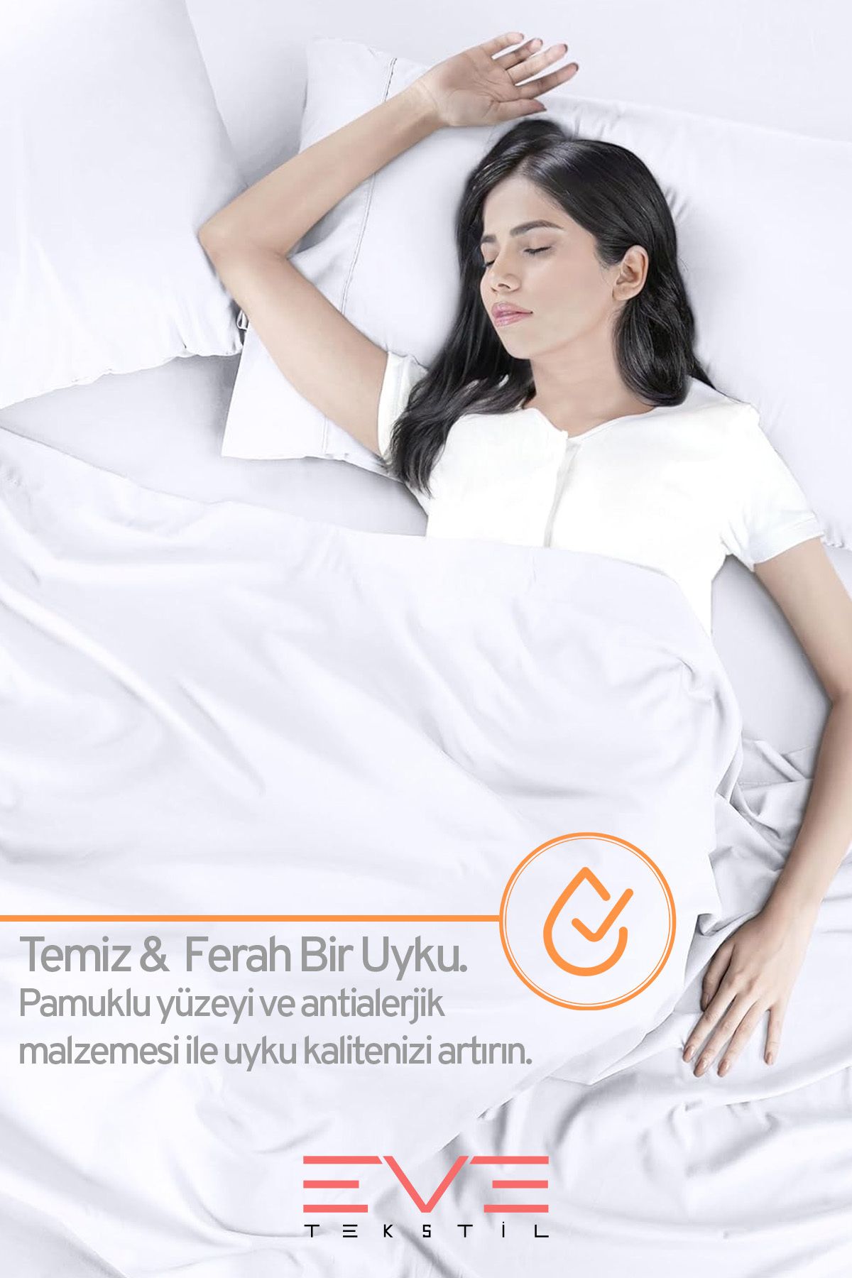 Eve Tekstil-مجموعة ملاءة مطاطية وغطاء وسادة من قماش Rainforce مزدوج 5