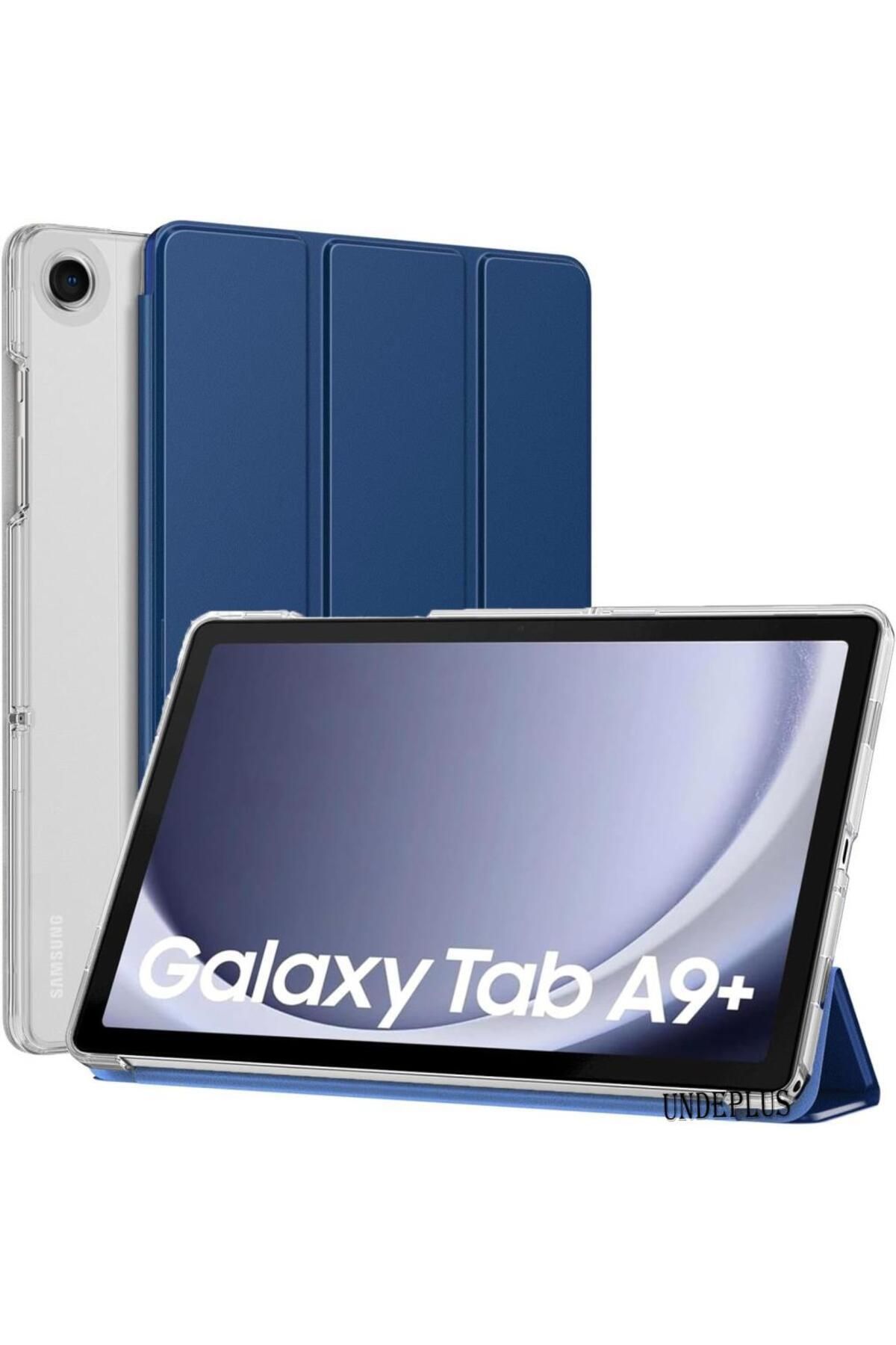 UnDePlus-حافظة Galaxy Tab A9 Plus - X210 X216 X218 من جلد البولي يوريثان، حافظة ذكية بحامل 1