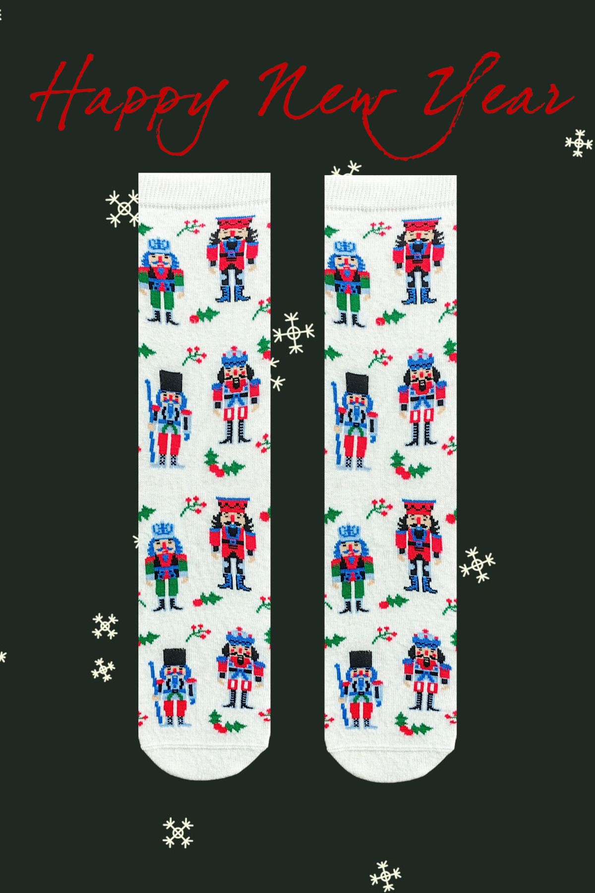 ZEYZEY MONKEY-New Year's Themed New Year's Socks Set in a Special Gift Box of 5 5