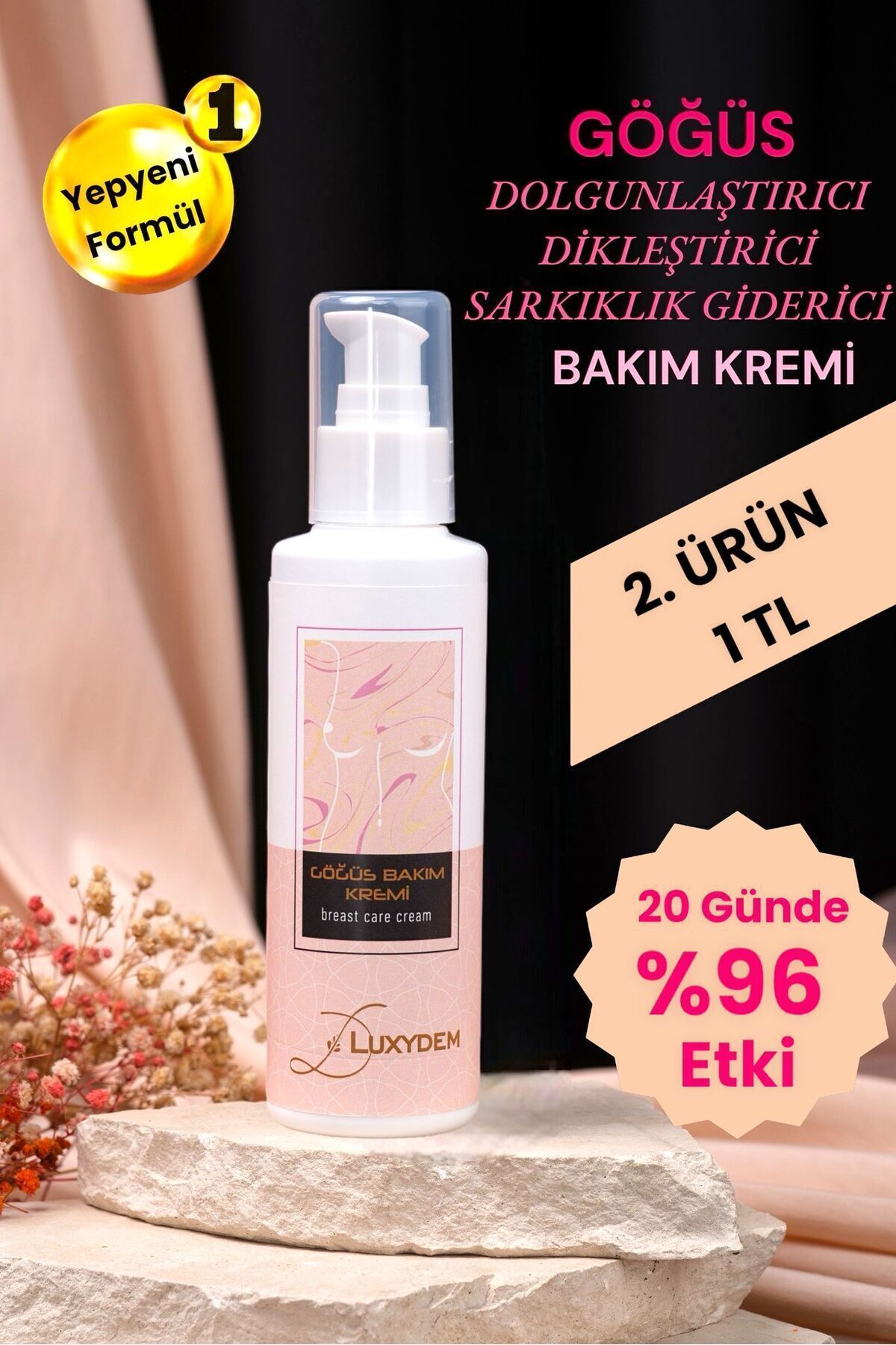 Luxydem Göğüs Dolgunlaştırıcı, Sıkılaştırıcı Ve Sarkıklık Giderici Bakım Kremi