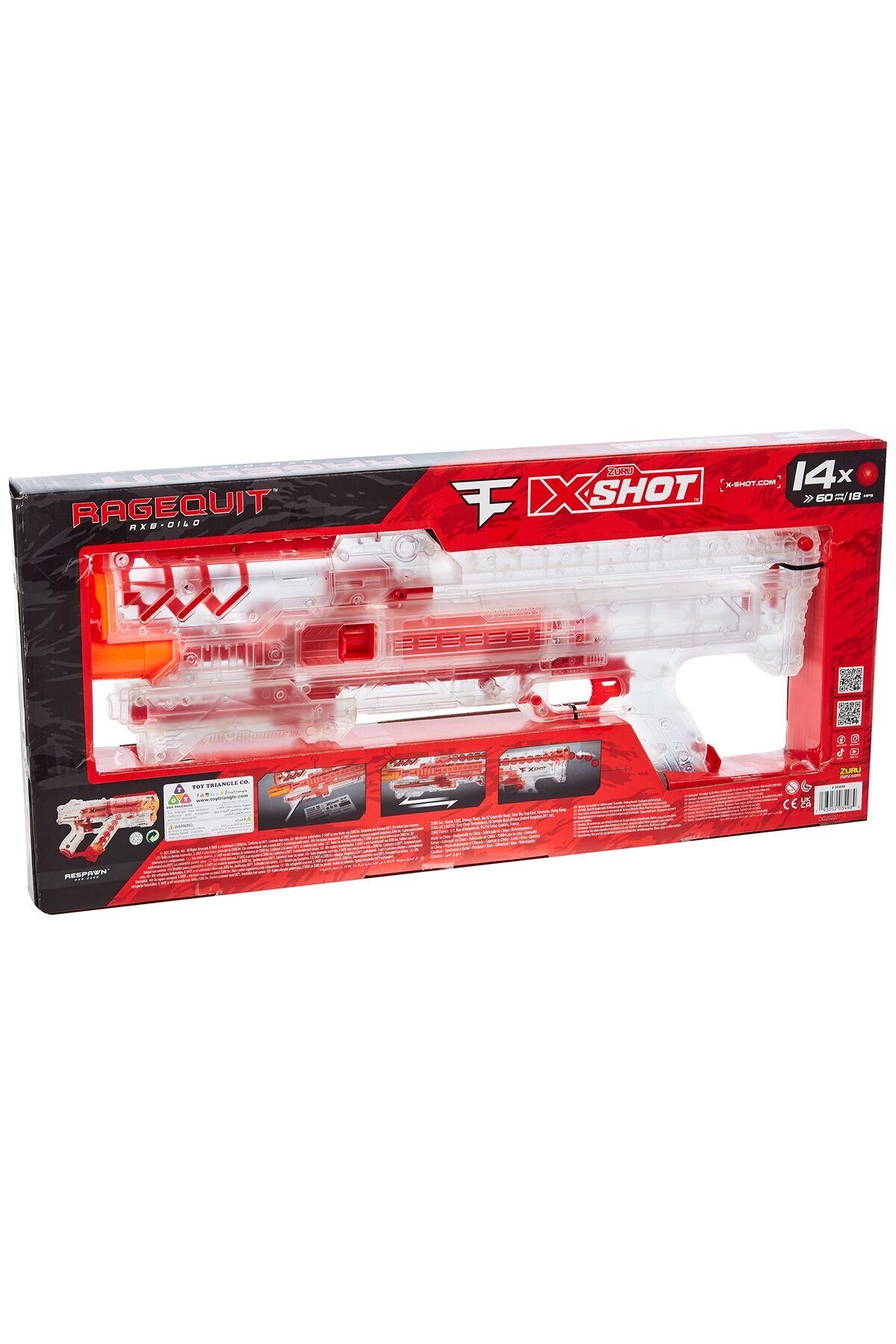X-Shot-X Shot Faze Clan Ragequit | 24 Dart Balls | Zuru | Foam Dart Blaster | Toy Gun 3