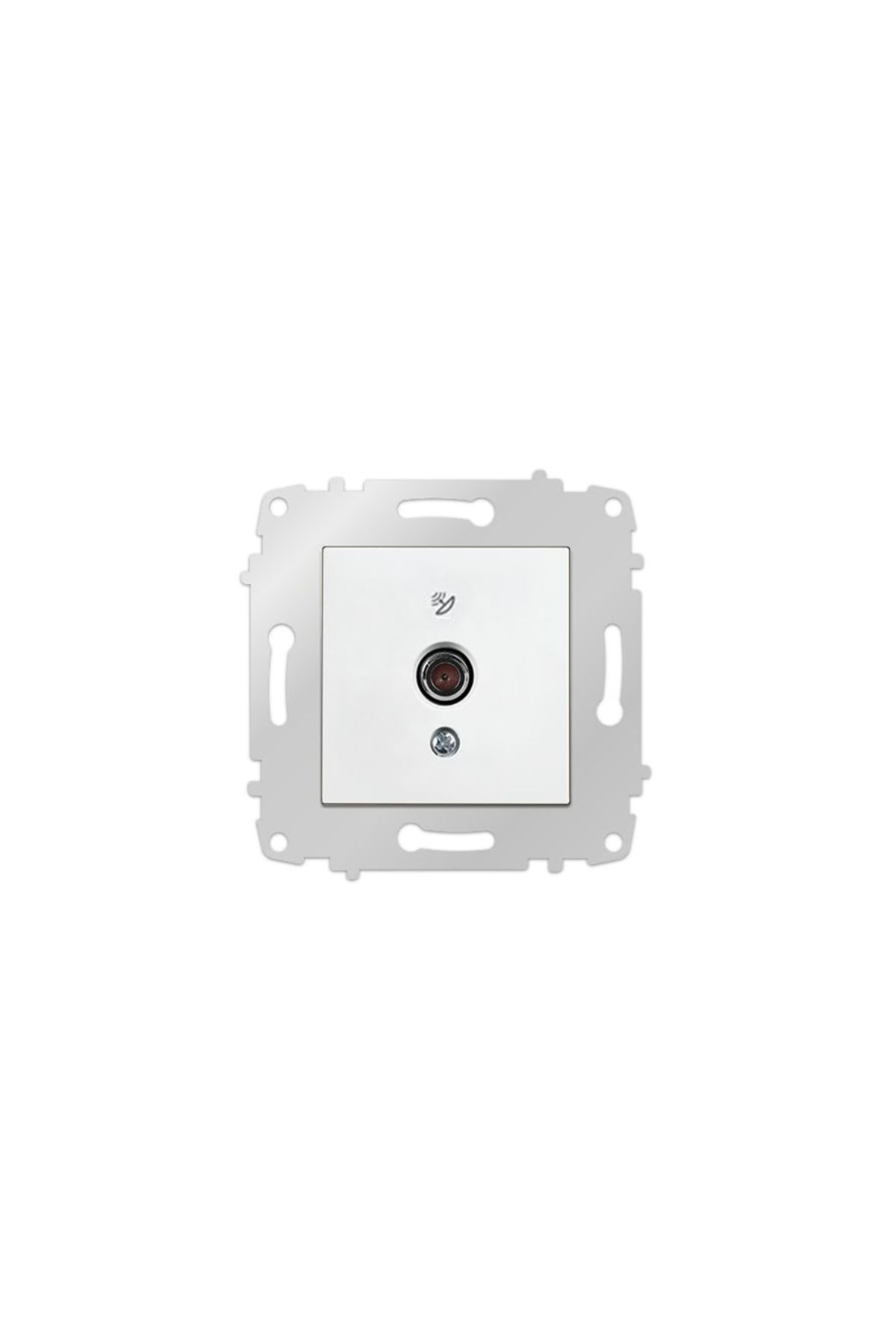 VİKO-Viko Karre White Set of 3 - Grounded Socket, F Connector, Numeris Cat3 Phone Socket and Triple Frame 3