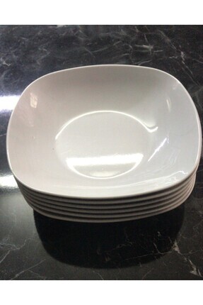 Evoset Melamin Kare 21cm Çukur Tabak 6 Adet