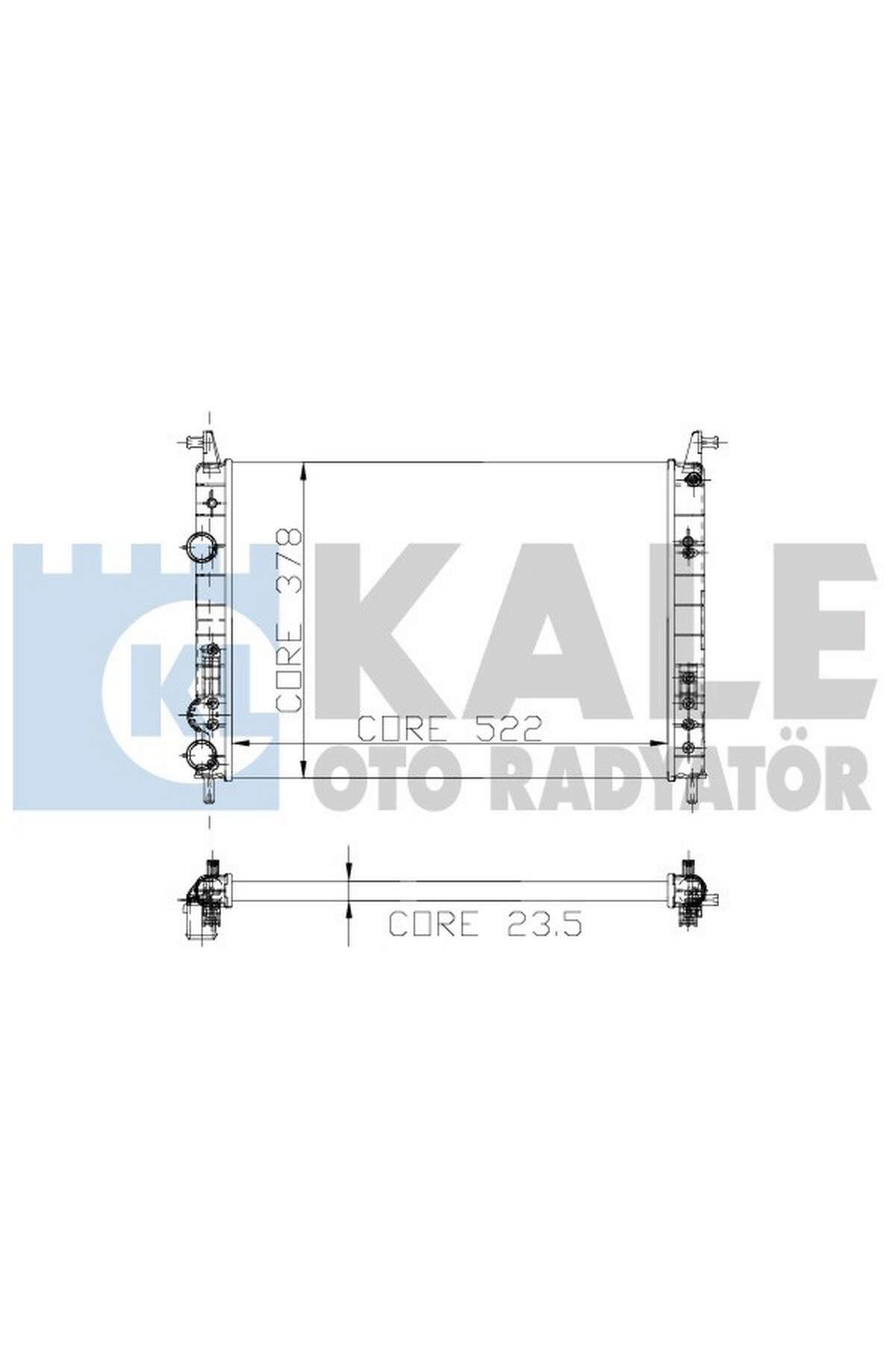 KALE MOTOR SU RADYATÖRÜ [ FIAT PALIO 1.2 AC, ALBEA 1.2/1.6 2 SIRA AL+PL 1996-2009 ] 540133