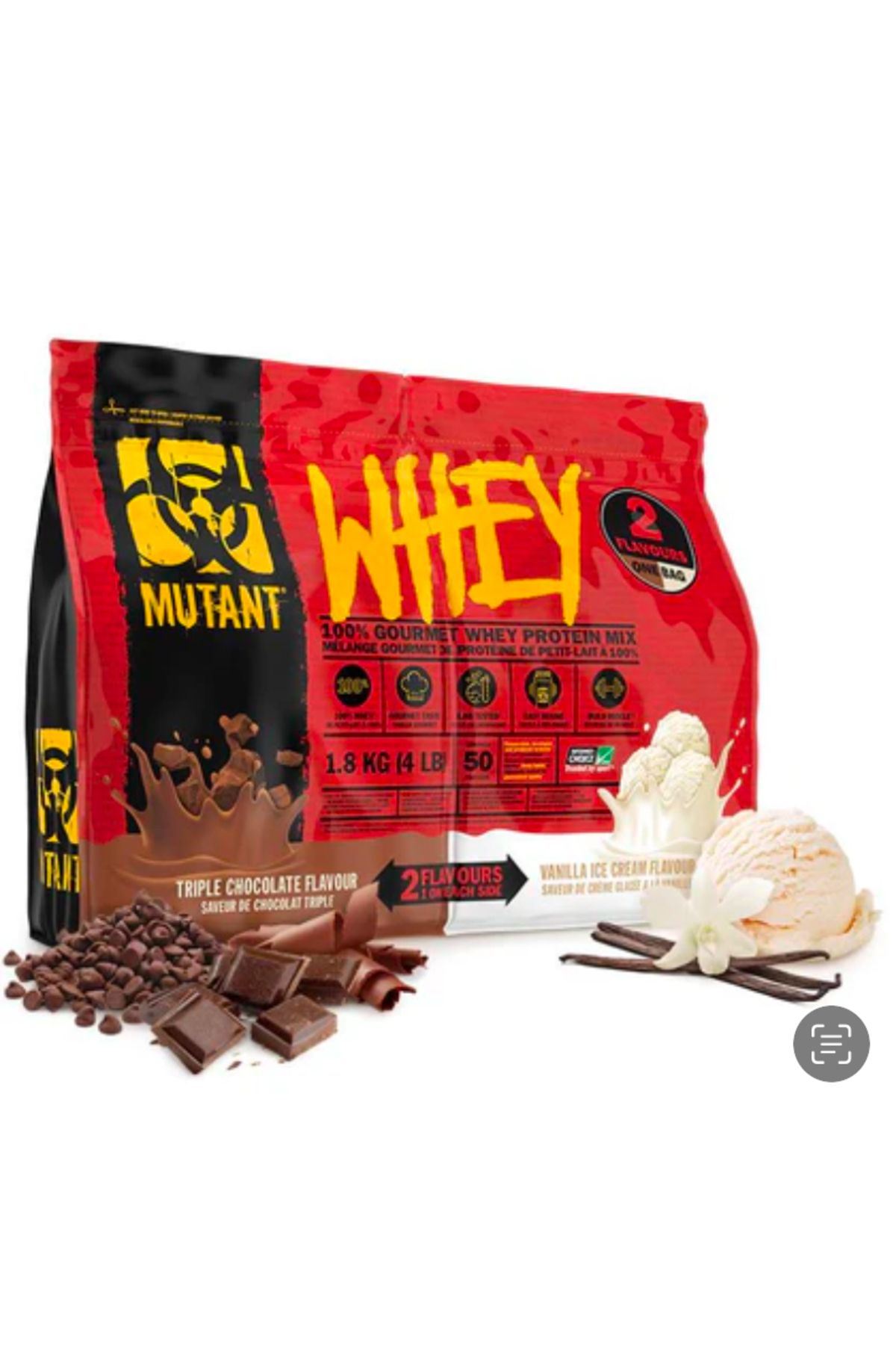 MUTANT WHEY 4lb Dual Flavor - Whey Protein Mix 2 kg - 50 servis