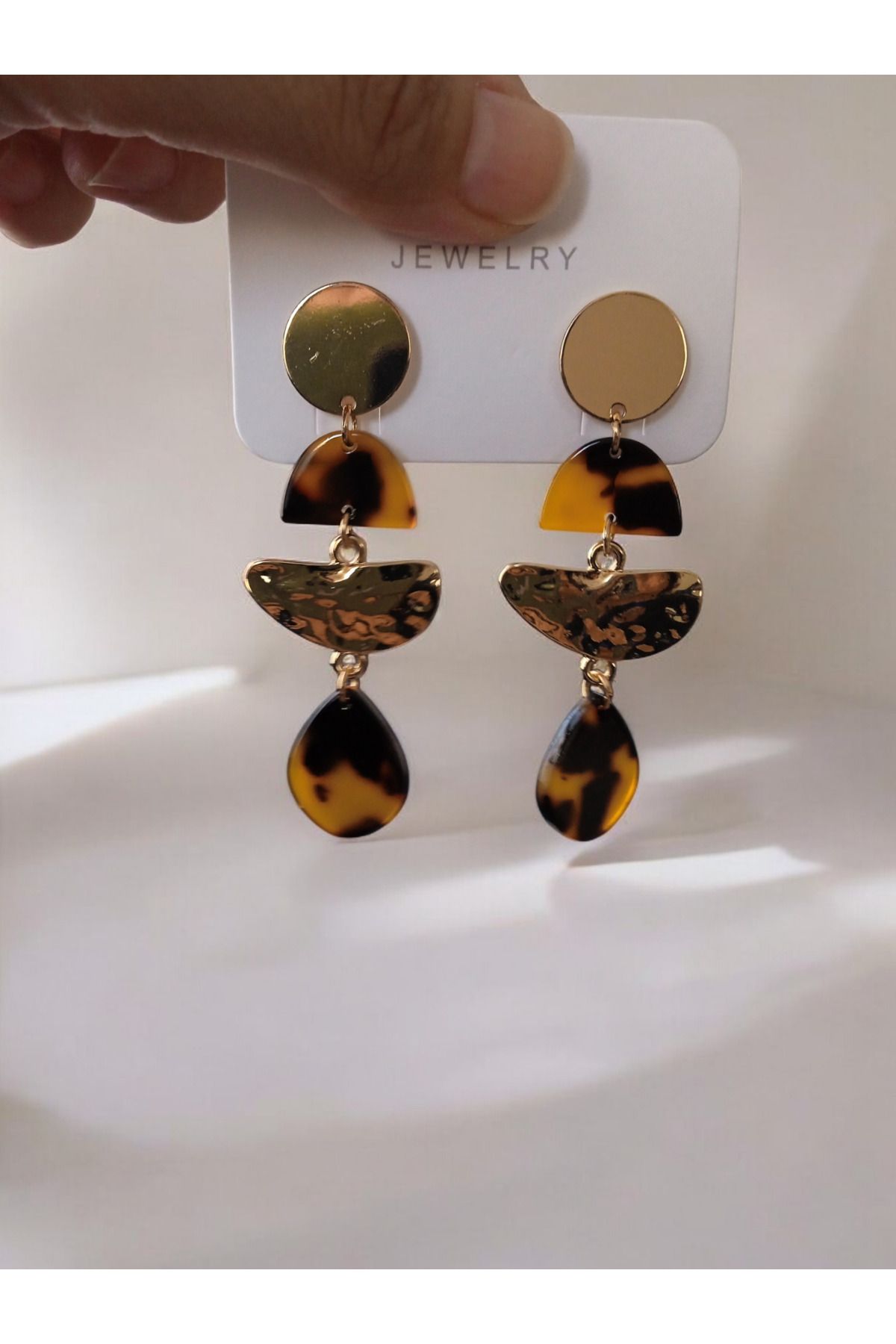 zeynep-Z&D Accessory Trend Acrylic Leopard Bone Earrings 3