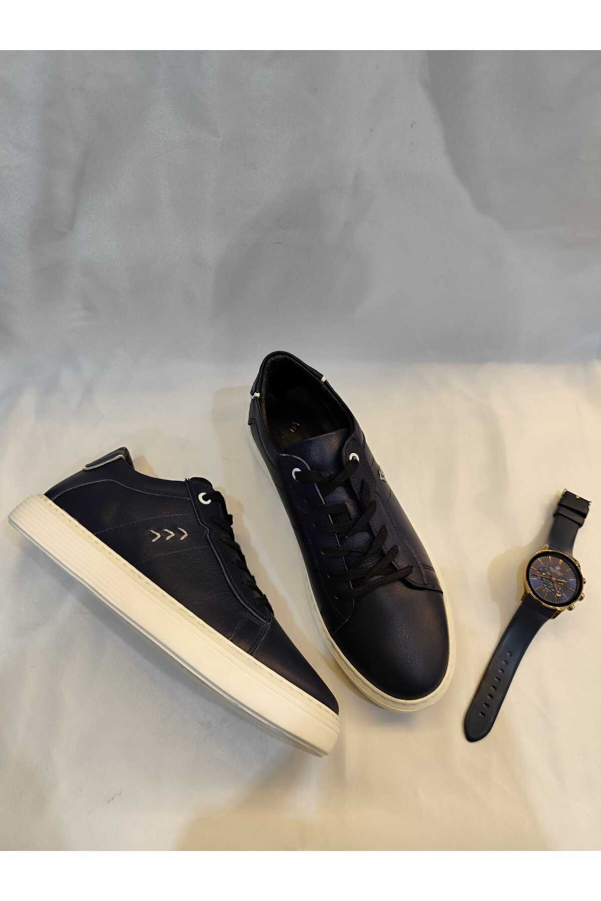 Develi-Men's Genuine Leather Casual Sports 3