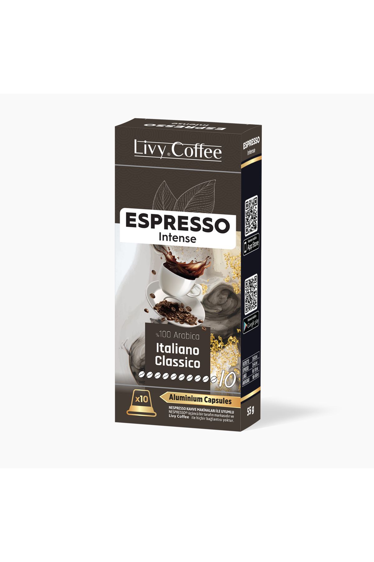 Livy Coffee Alüminyum Nespresso® Uyumlu Kapsül Kahve Espresso 10 Kapsül