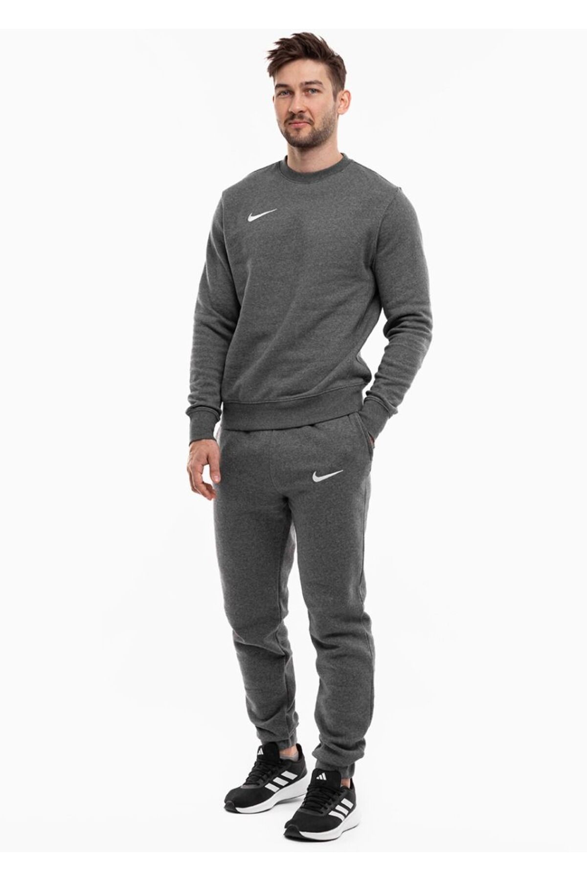 Nike-Sports Sweatshirt - Gray - Slim fit 1