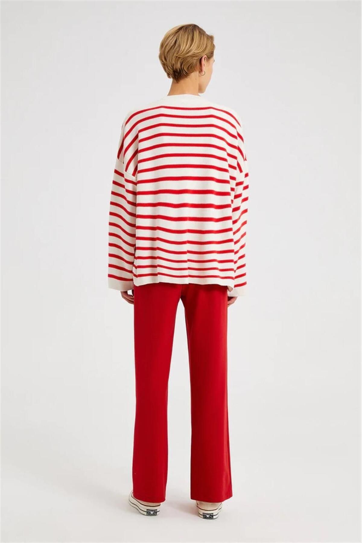 Touché Privé-Touche Striped Knitwear Sweater - Red 3