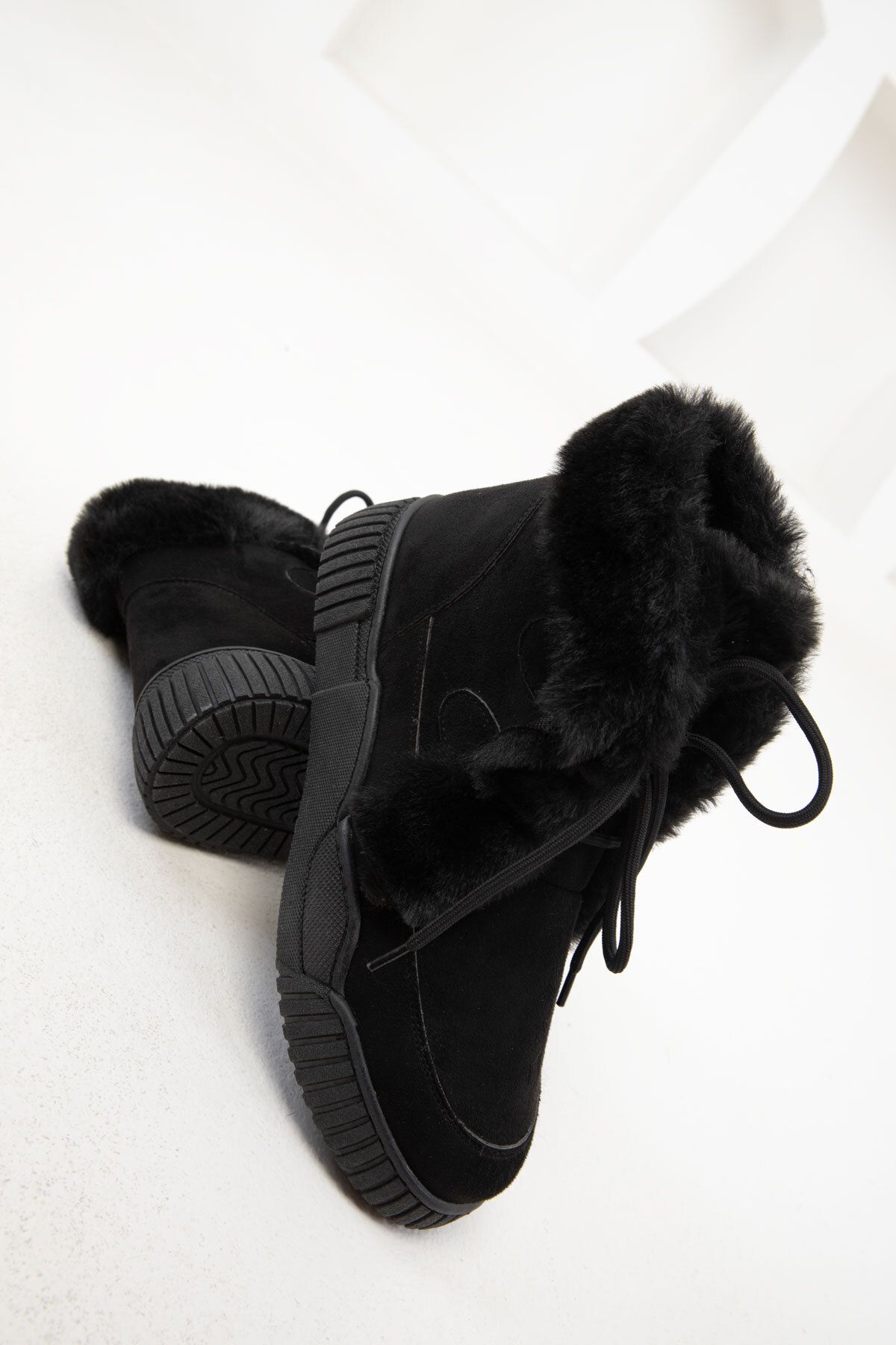 SOHO-20084 Model Suede Μαύρες γυναικείες μπότες και μποτάκια 4