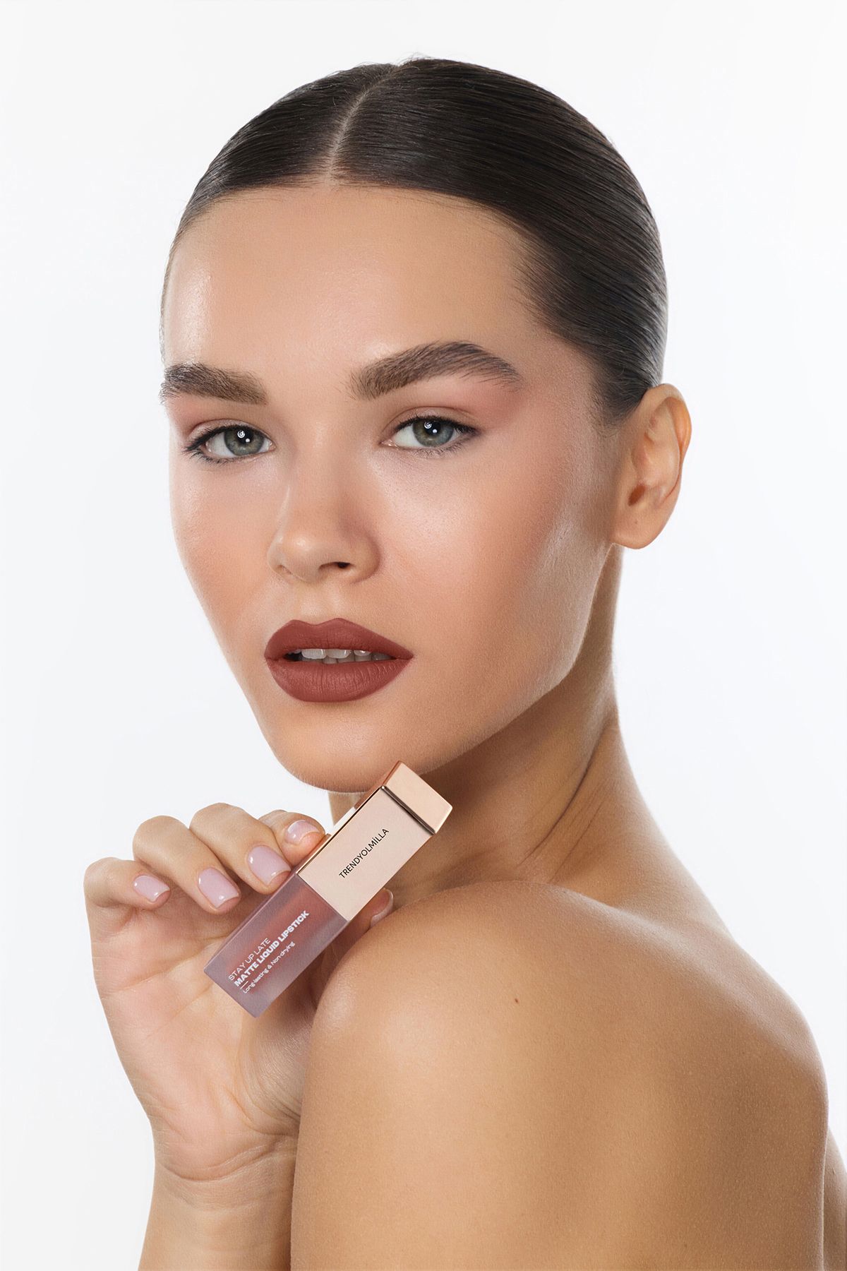 Trendyolmilla Beauty-Ruj lichid mat, durabil, fără uscare a buzelor, 8 ore Sugar Cookie-103 TKZAW25RJ00000 6