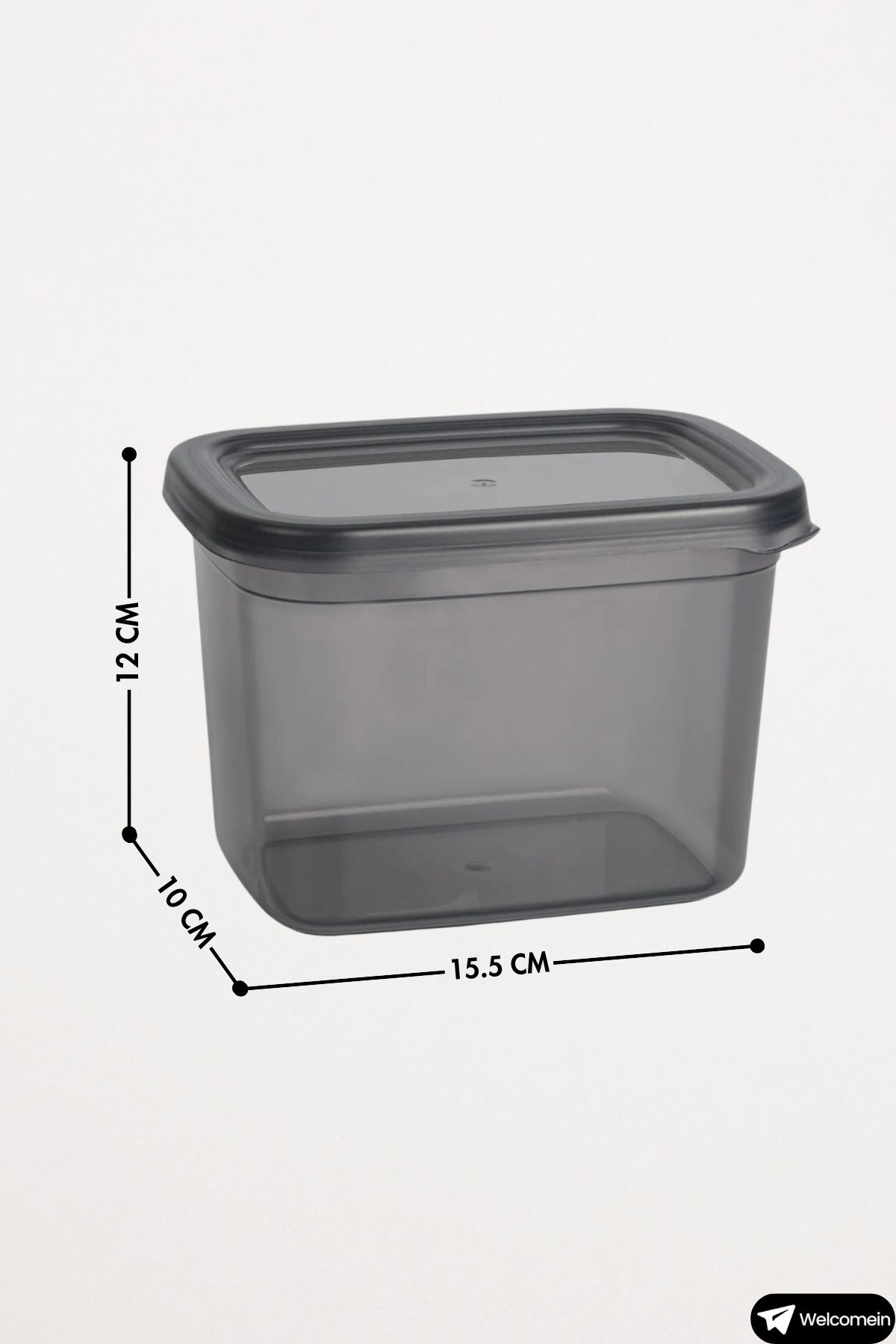 welcomein-Set of 6 Leak Proof Rectangular Food Storage Containers 1200ml - 20 Labels - 6 Spoons - 1.2 Liters 6