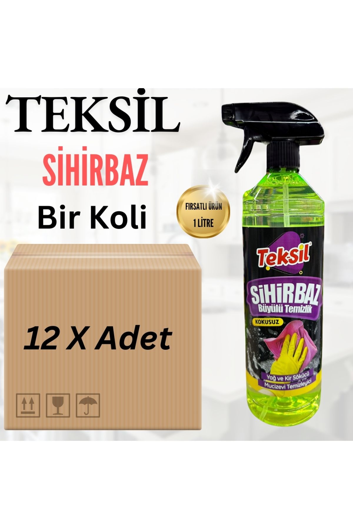 Teksil Sihirbaz Genel Temizlik Ürünü 12 Adet