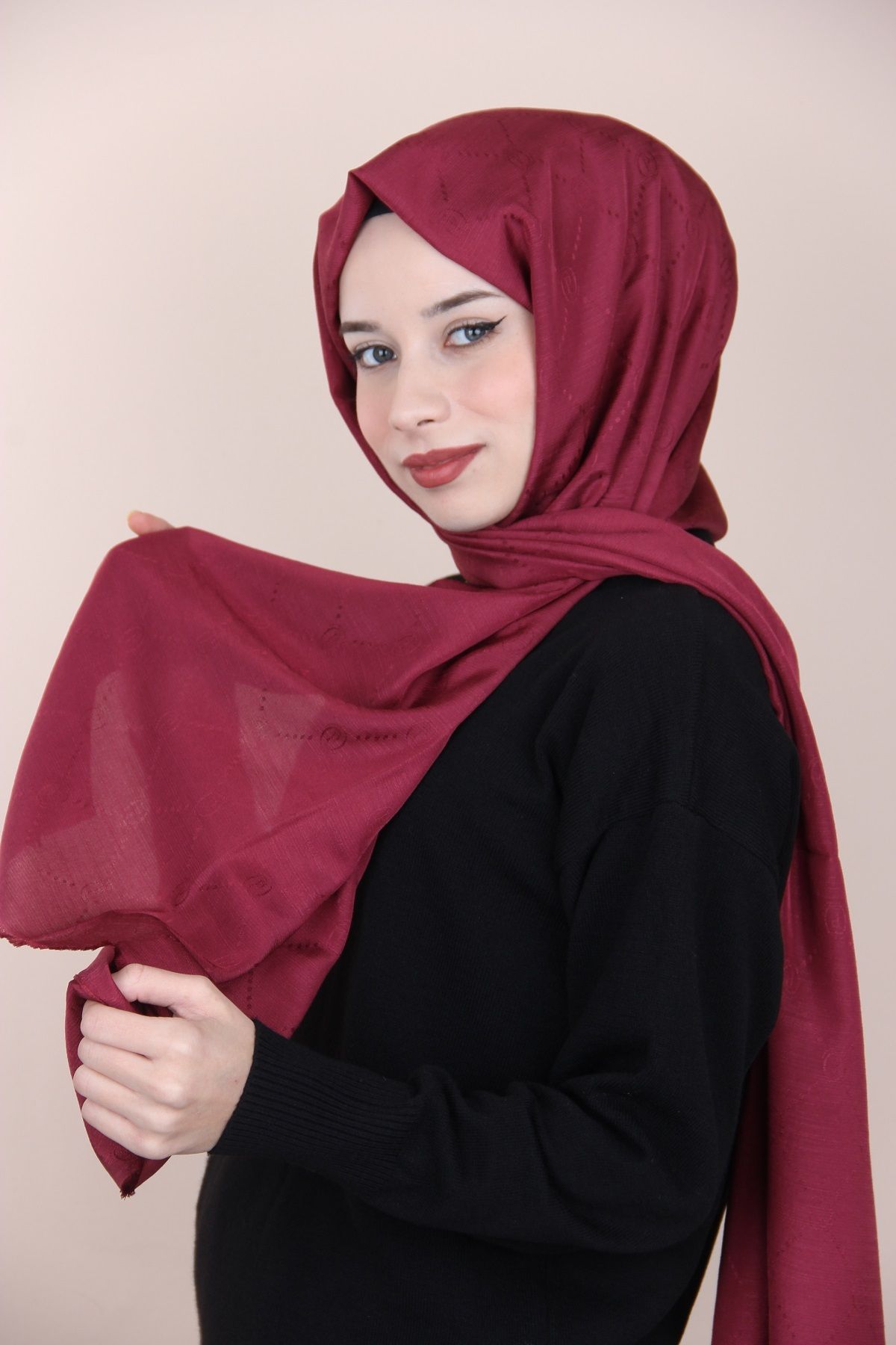 PİRAMİT-DAMSON Pyramid Monogram Shawl 4