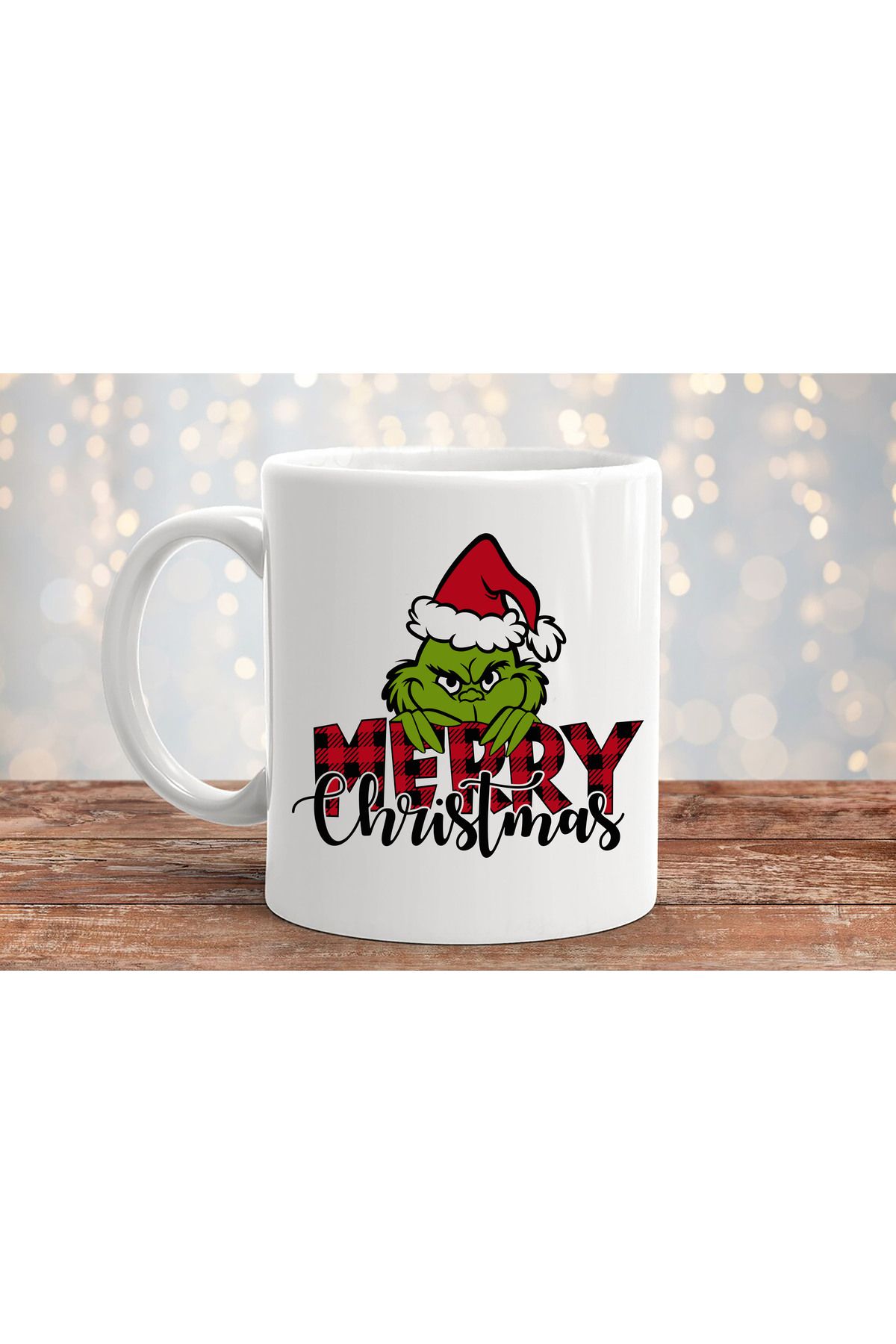 sielta The Grinch Noel Merry Christmas Baskılı Hediyelik Porselen Kupa Bardak